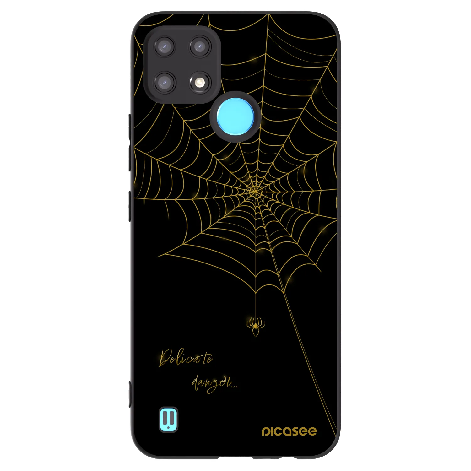 Picasee Realme C21 Hülle - Schwarzes Silikon - Delicate danger