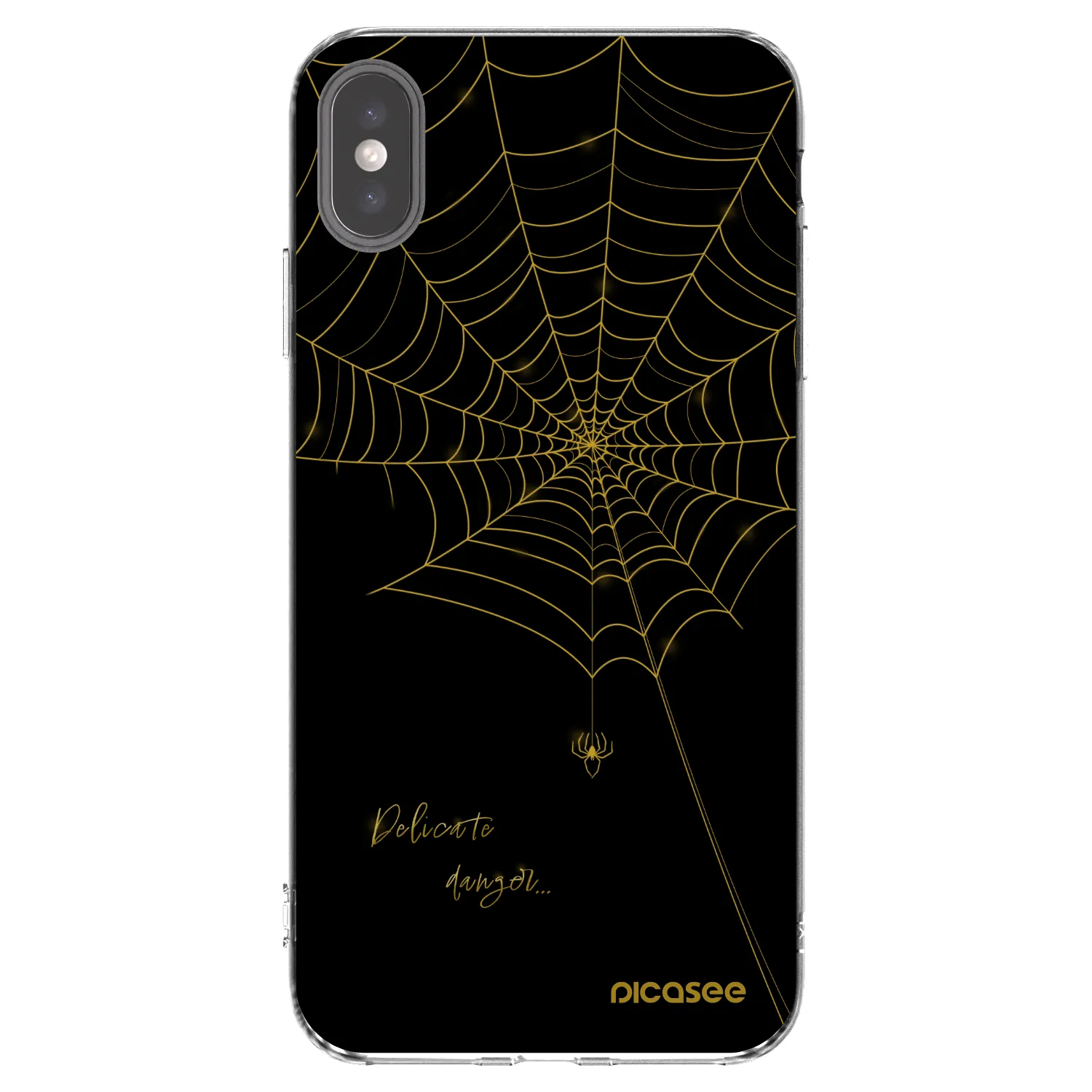 Picasee Apple iPhone XS Max Hülle - Transparentes Silikon - Delicate danger