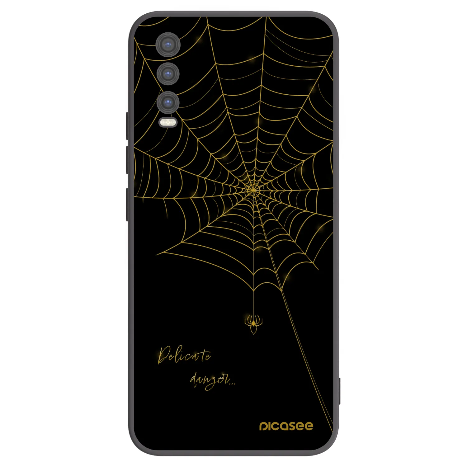Picasee Vivo Y20s Hülle - Schwarzes Silikon - Delicate danger
