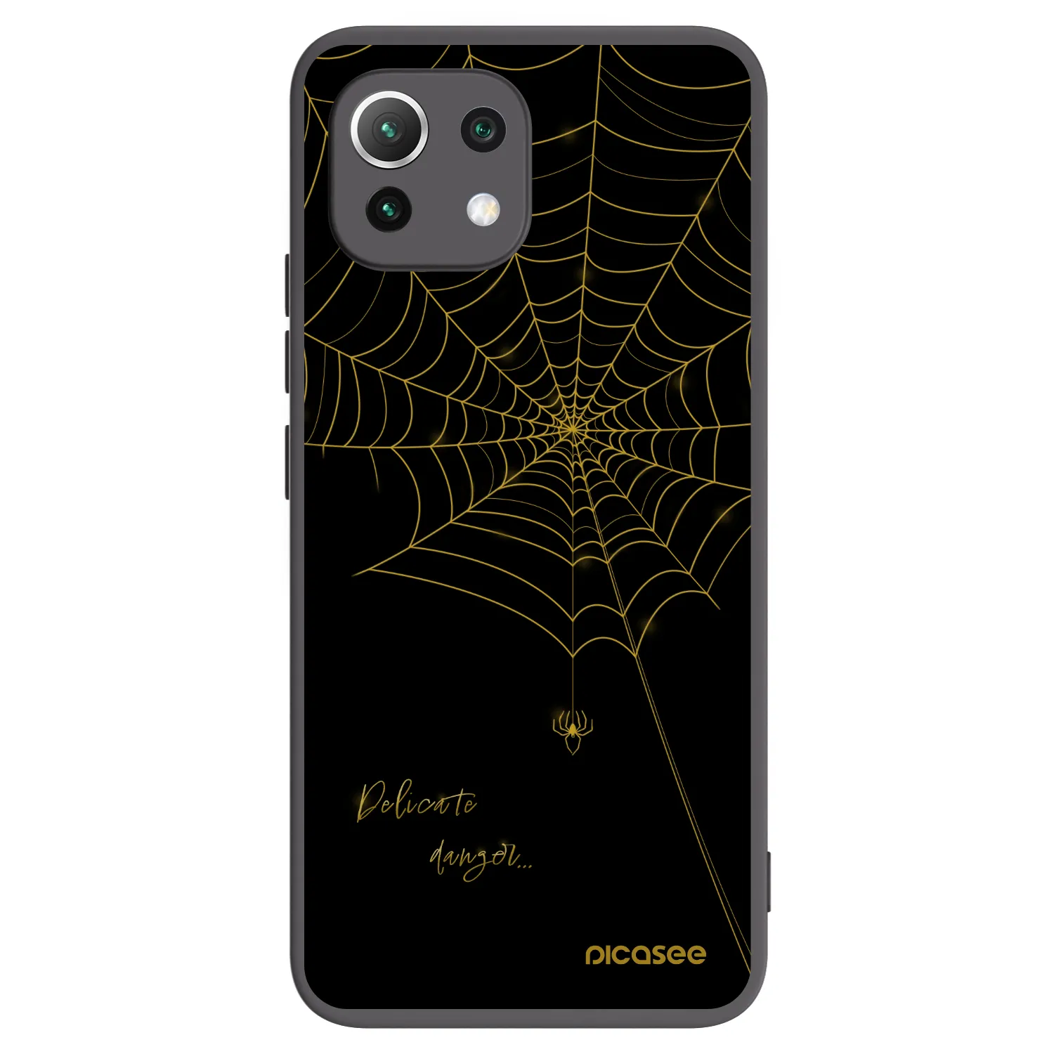 Picasee Xiaomi 11 Lite 5G NE Hülle - Schwarzes Silikon - Delicate danger