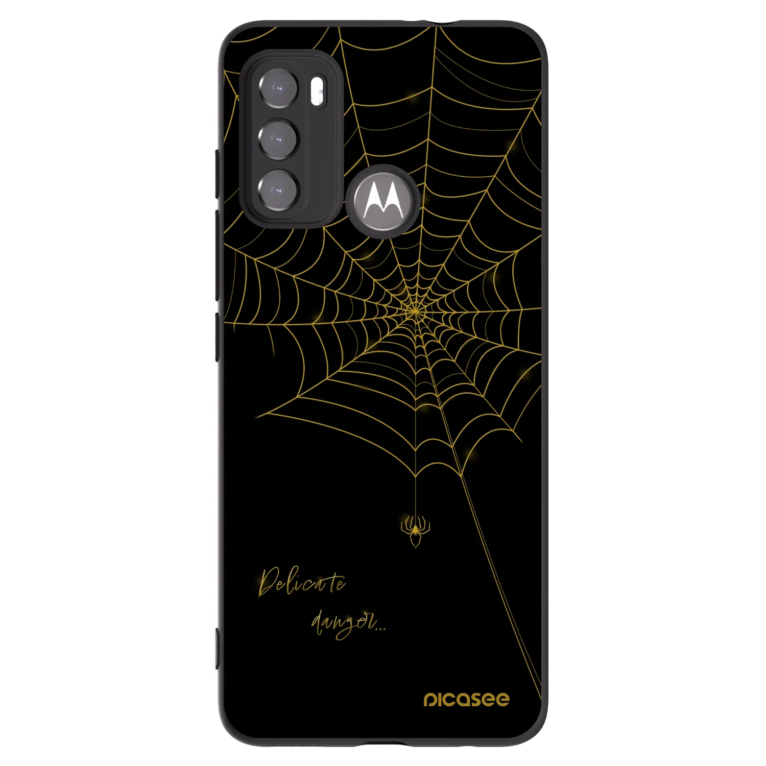 Picasee Motorola Moto G60 Hülle - Schwarzes Silikon - Delicate danger
