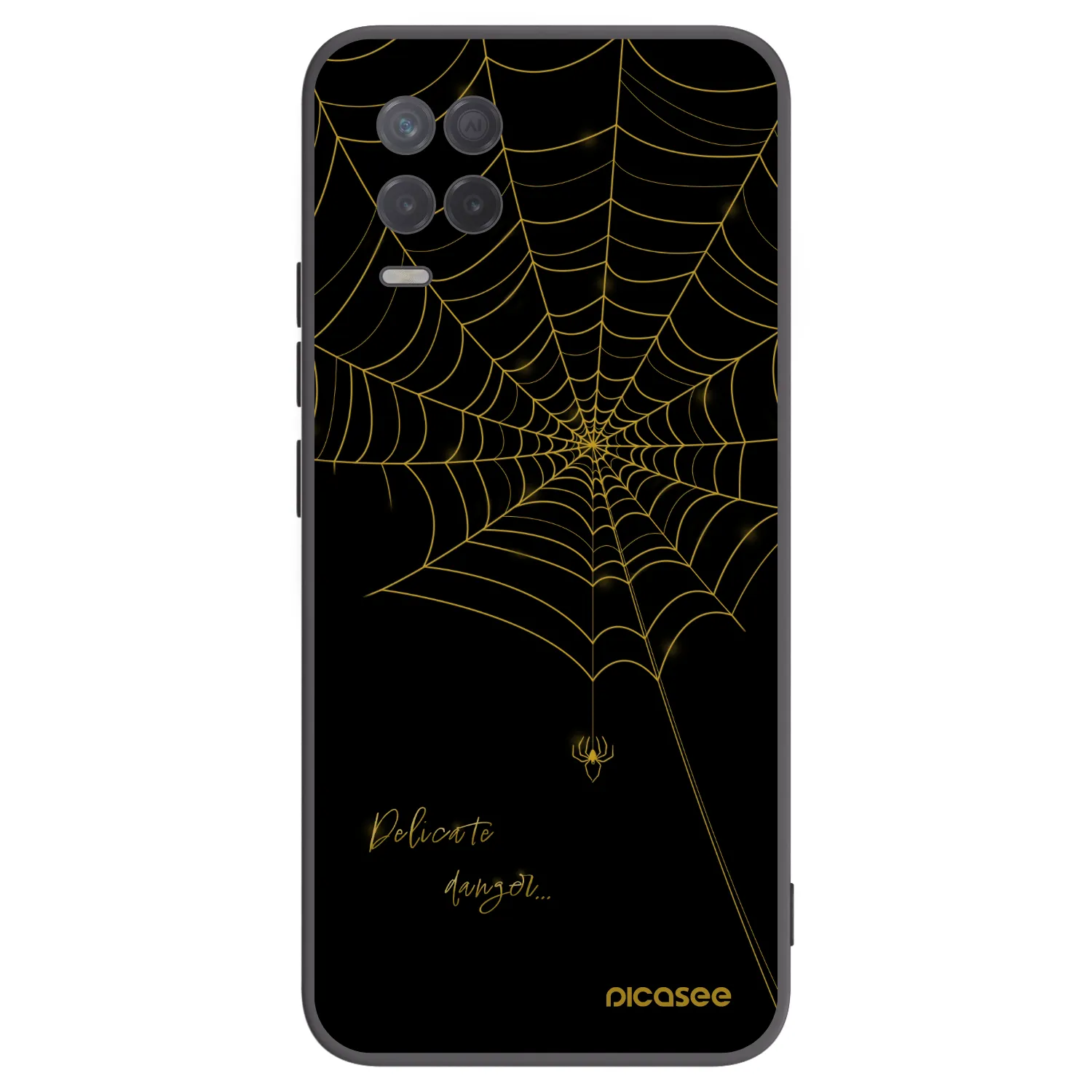 Picasee Realme 8 5G Hülle - Schwarzes Silikon - Delicate danger