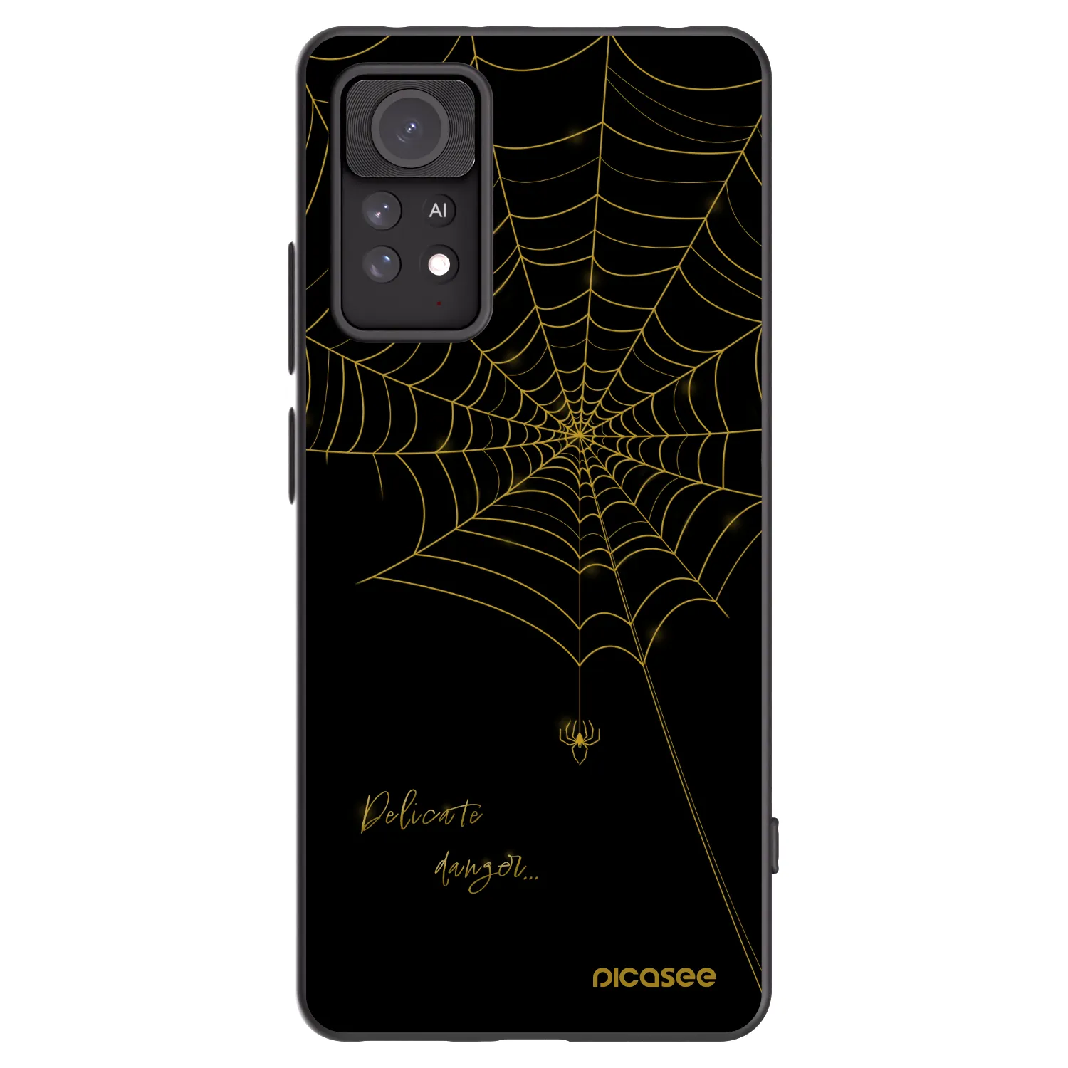 Picasee Xiaomi Redmi Note 11 Pro 5G Hülle - Schwarzes Silikon - Delicate danger
