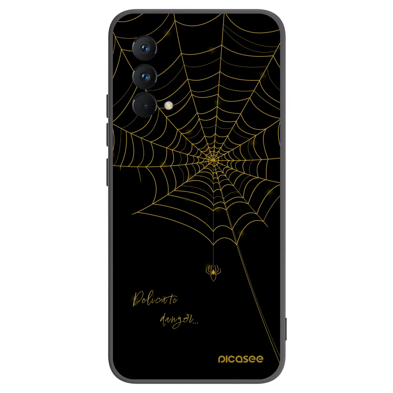 Picasee Realme GT Master Edition 5G Hülle - Schwarzes Silikon - Delicate danger