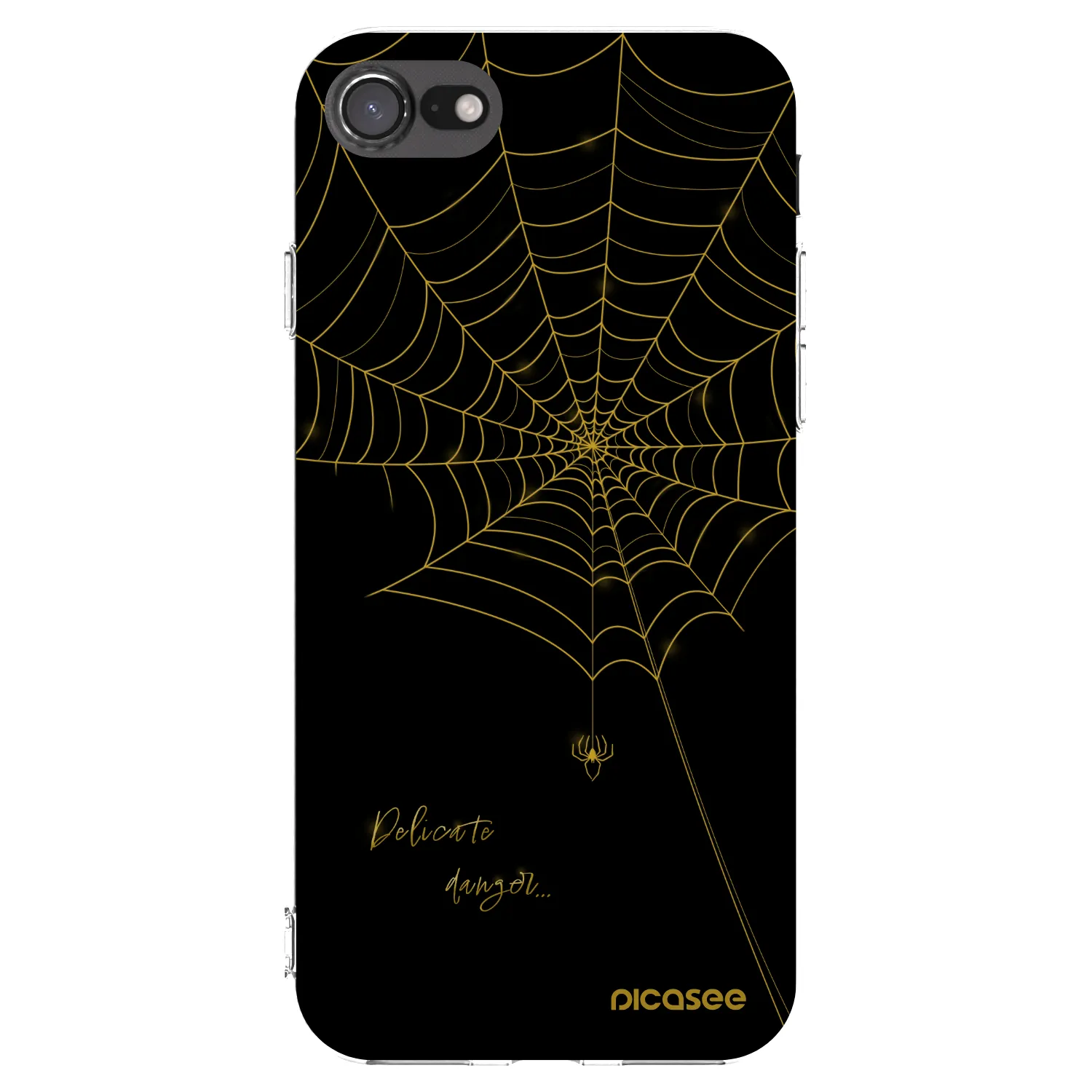 Picasee Apple iPhone SE 2022 Hülle - Transparentes Silikon - Delicate danger