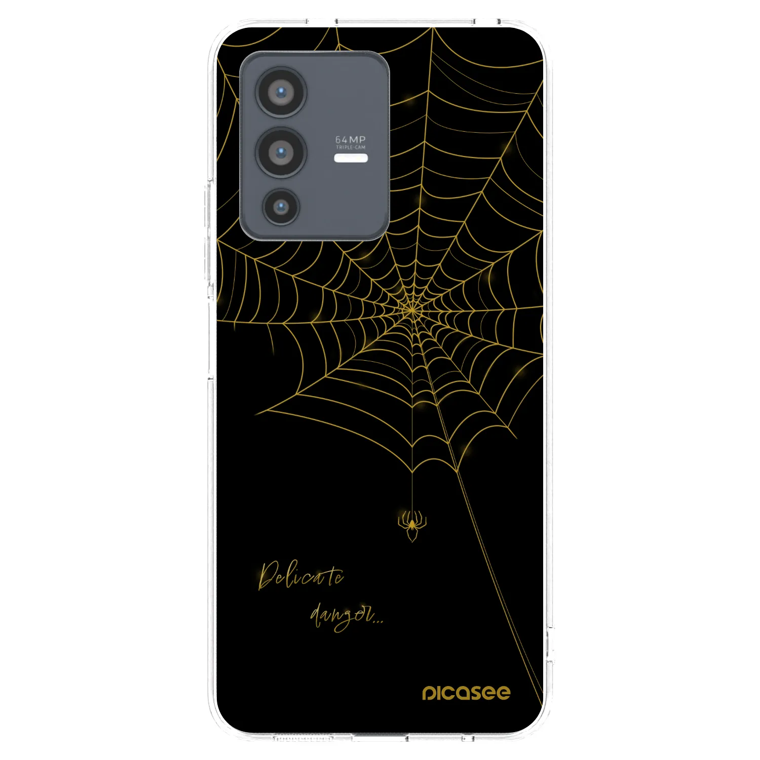 Picasee Vivo V23 5G Hülle - Transparentes Silikon - Delicate danger