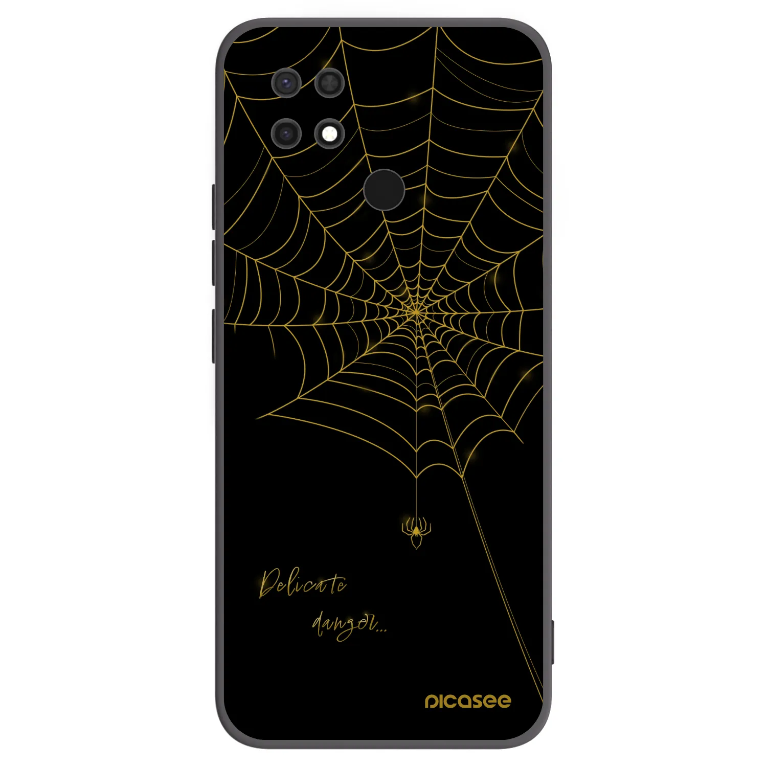 Picasee Xiaomi Redmi 10C Hülle - Schwarzes Silikon - Delicate danger