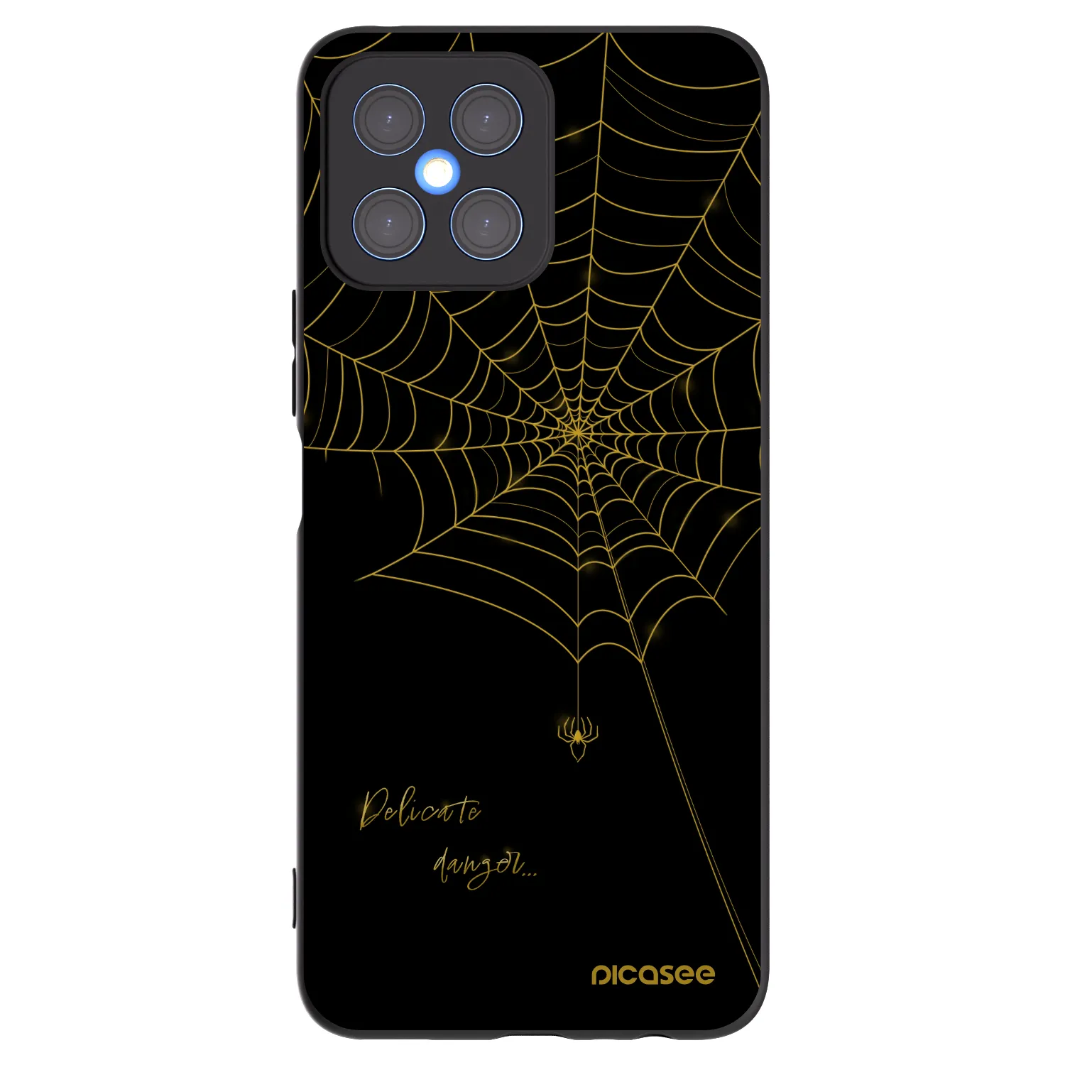 Picasee Honor X8 4G Hülle - Schwarzes Silikon - Delicate danger
