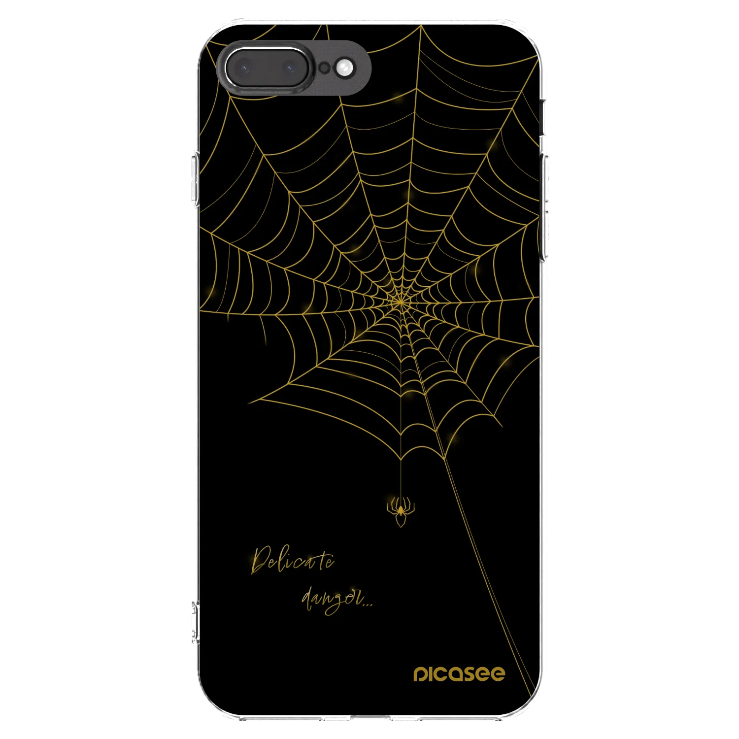 Picasee Apple iPhone 8 Plus Hülle - Transparentes Silikon - Delicate danger