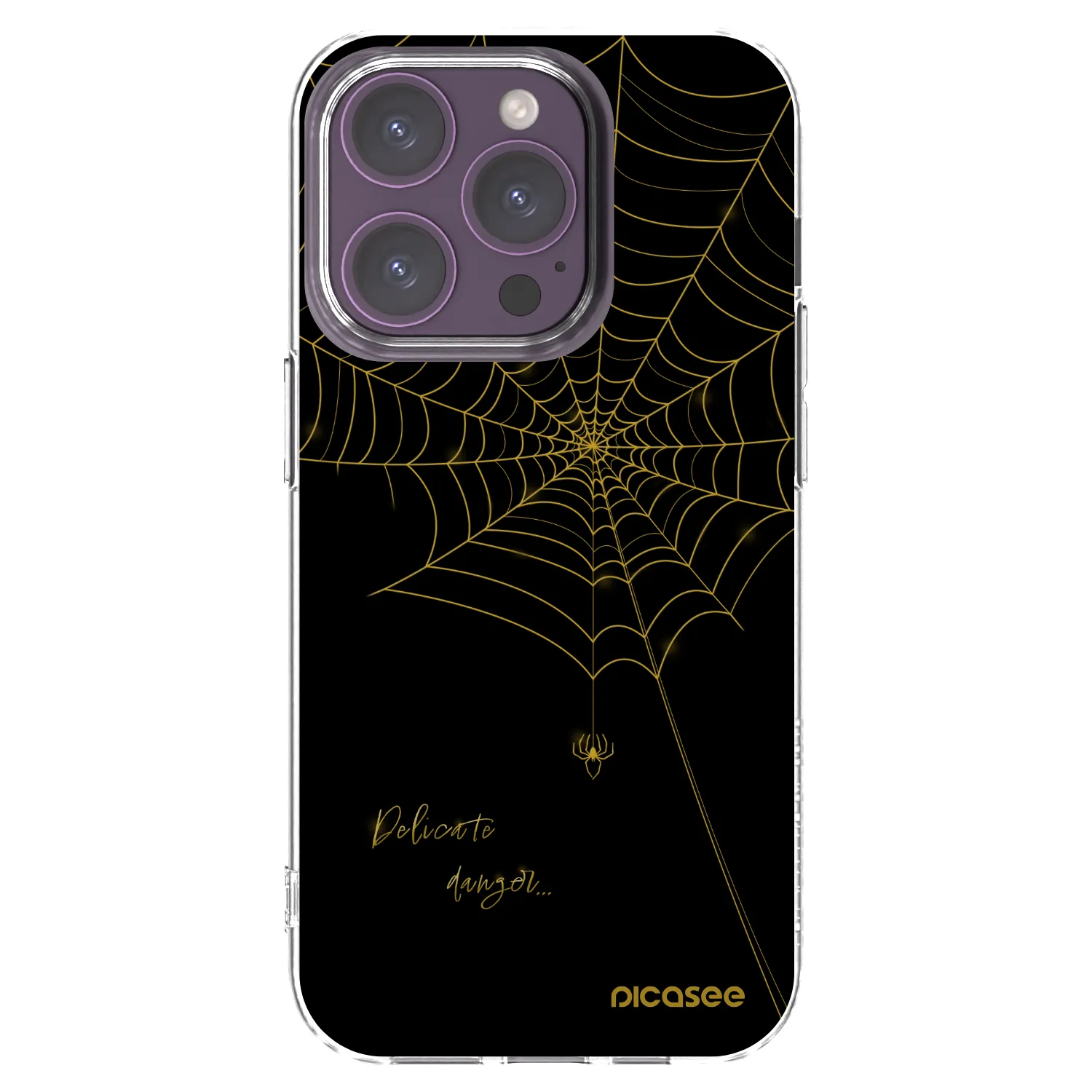 Picasee Apple iPhone 14 Pro Hülle - Transparentes Silikon - Delicate danger