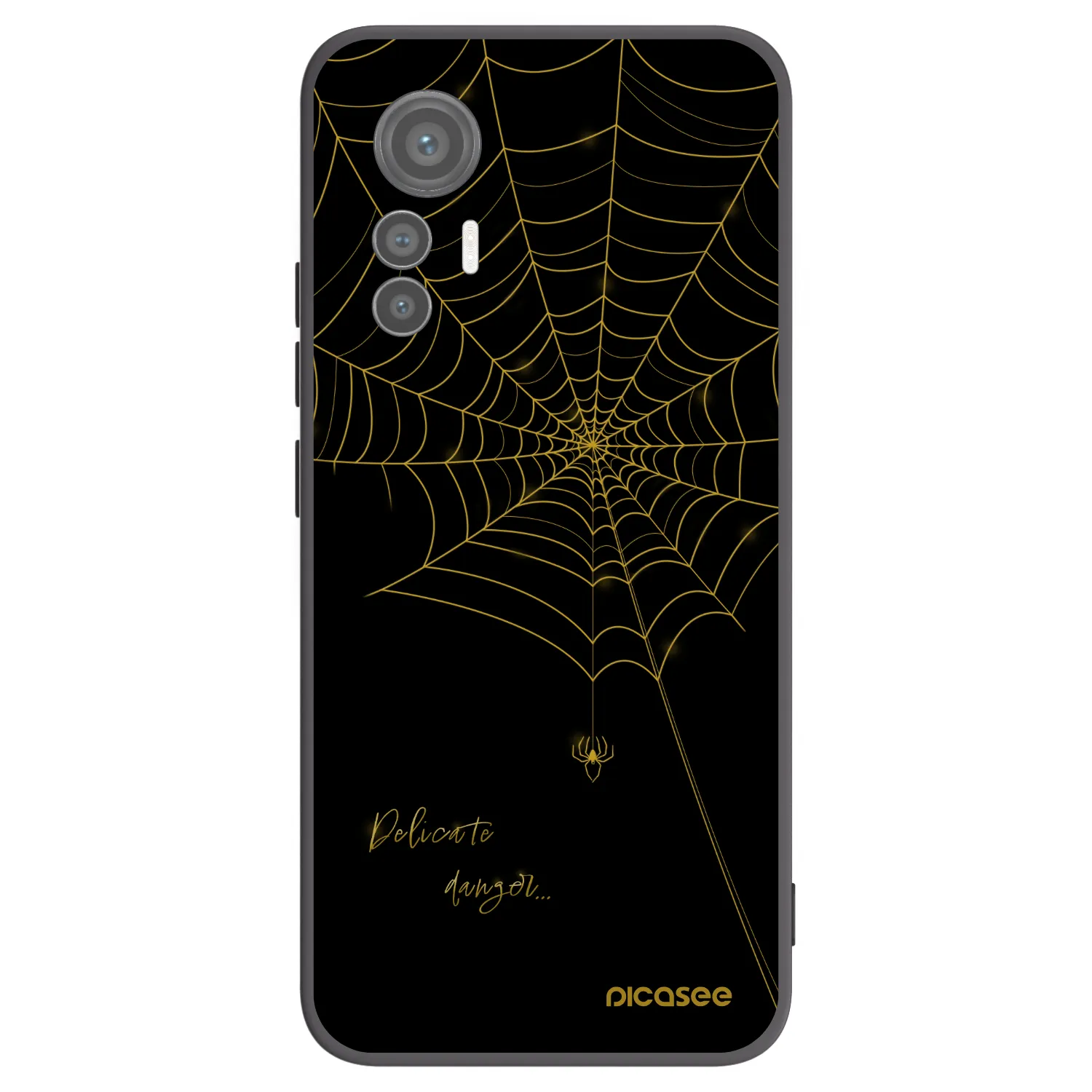Picasee Xiaomi 12 Lite Hülle - Schwarzes Silikon - Delicate danger