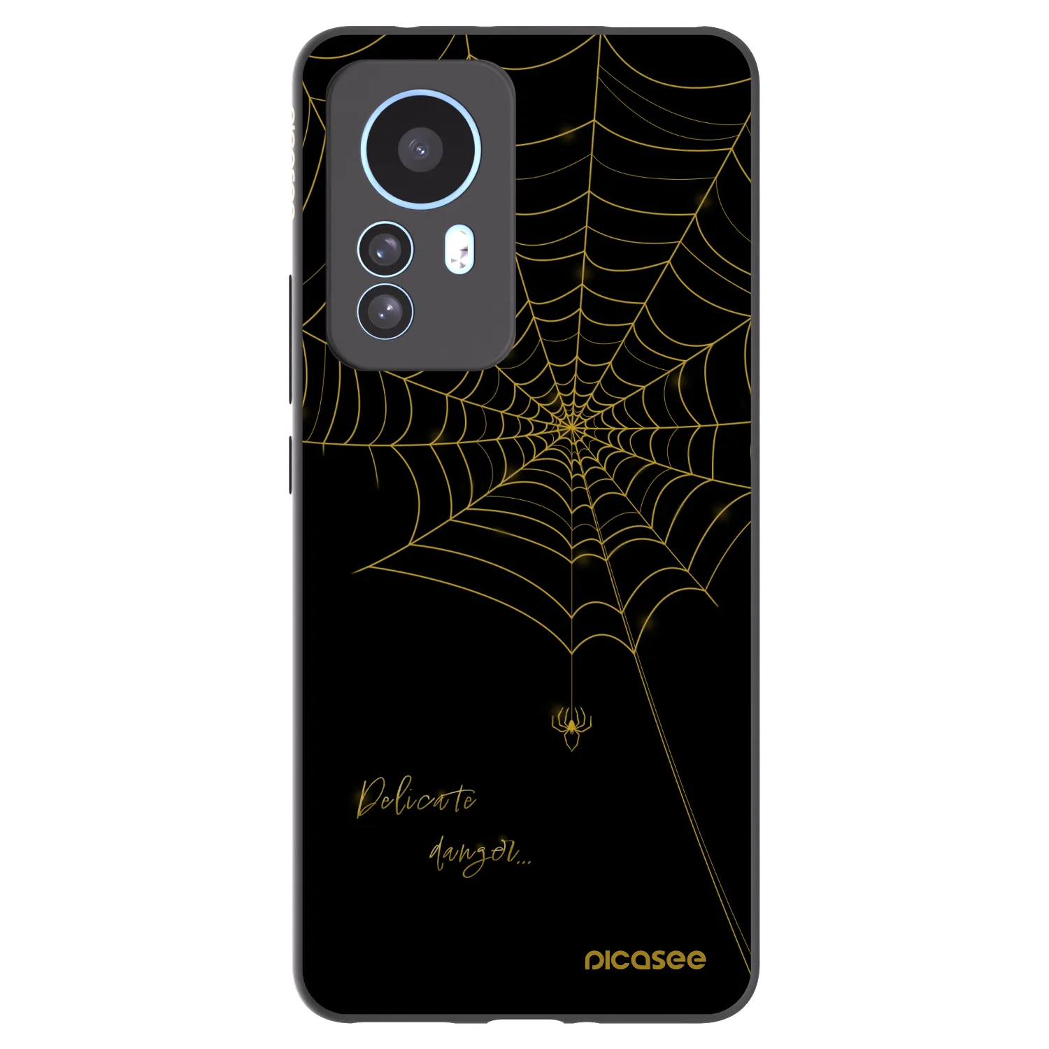 Picasee Xiaomi 12T Pro Hülle - Schwarzes Silikon - Delicate danger