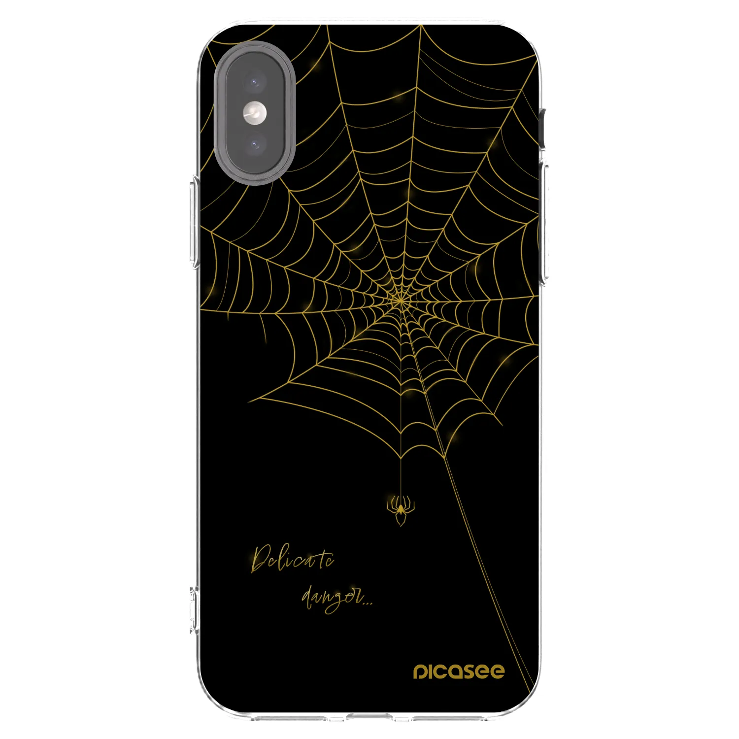 Picasee Apple iPhone X/XS Hülle - Transparentes Silikon - Delicate danger