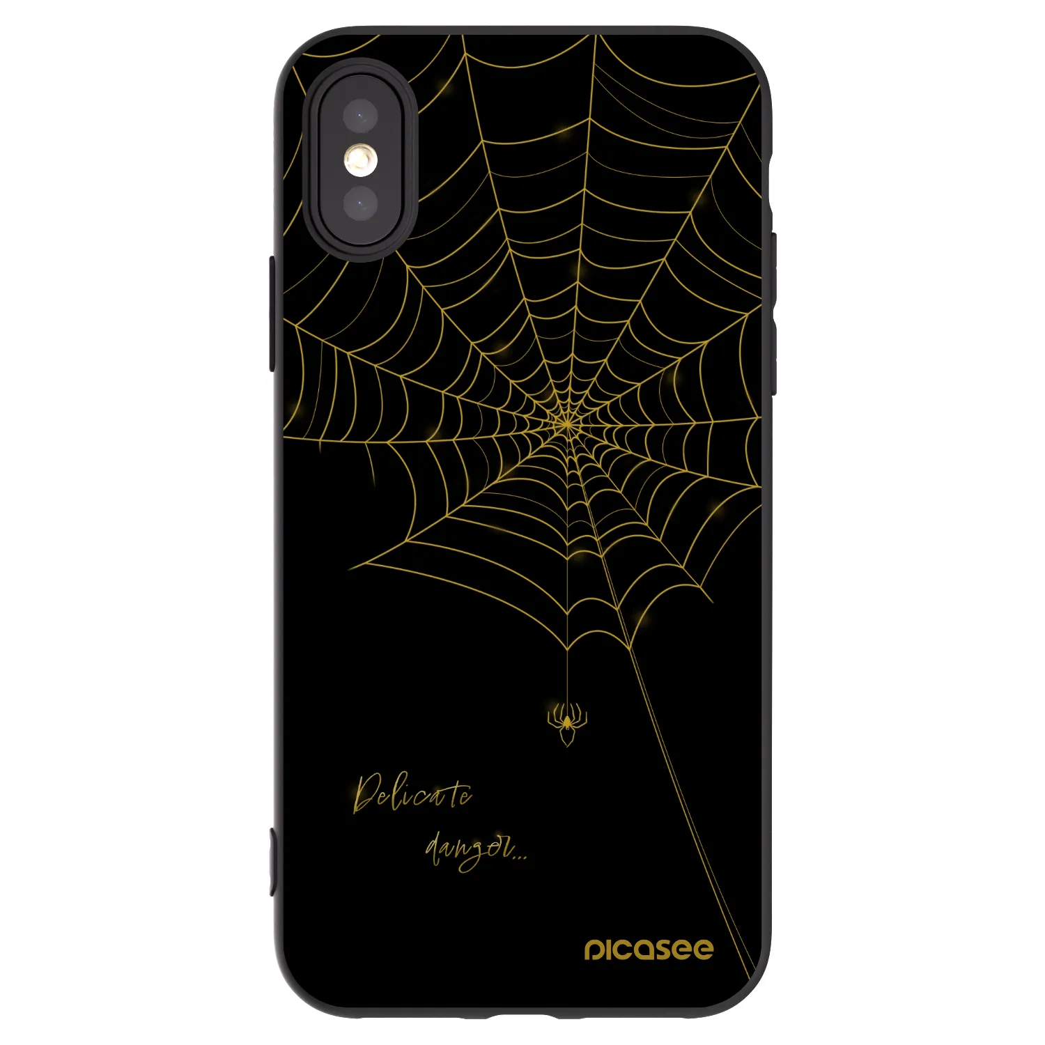 Picasee Apple iPhone X/XS Hülle - Schwarzes Silikon - Delicate danger