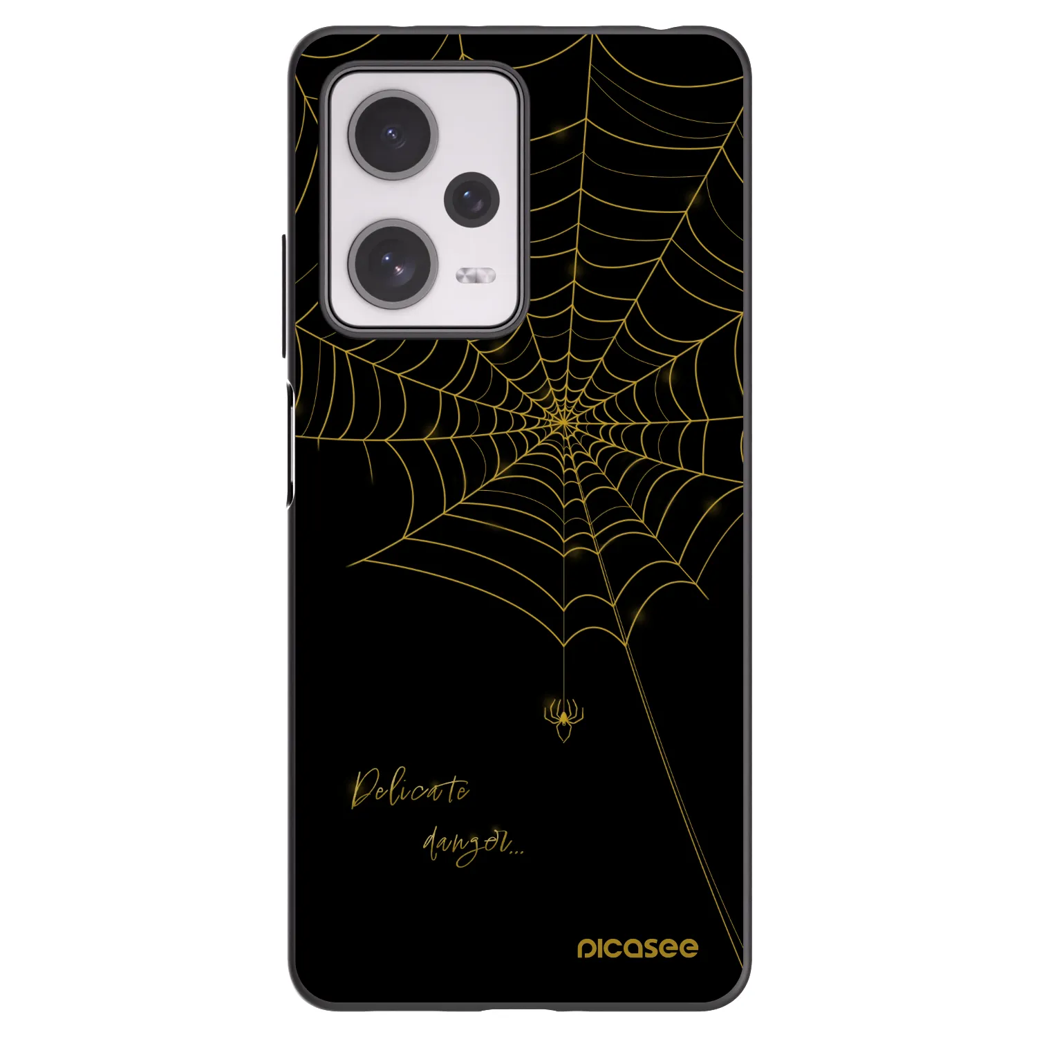 Picasee Xiaomi Redmi Note 12 Pro+ 5G Hülle - Schwarzes Silikon - Delicate danger