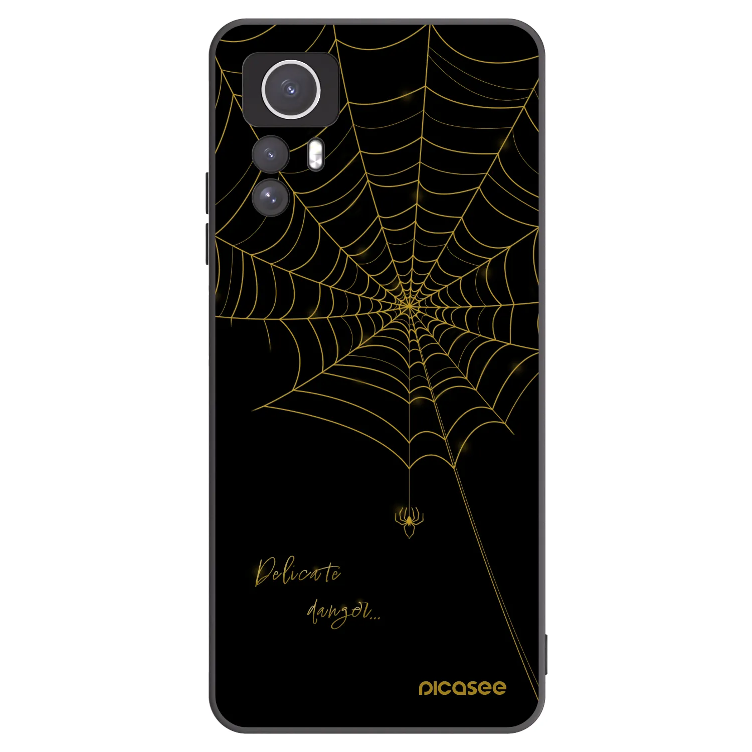 Picasee Xiaomi Redmi Note 12S Hülle - Schwarzes Silikon - Delicate danger