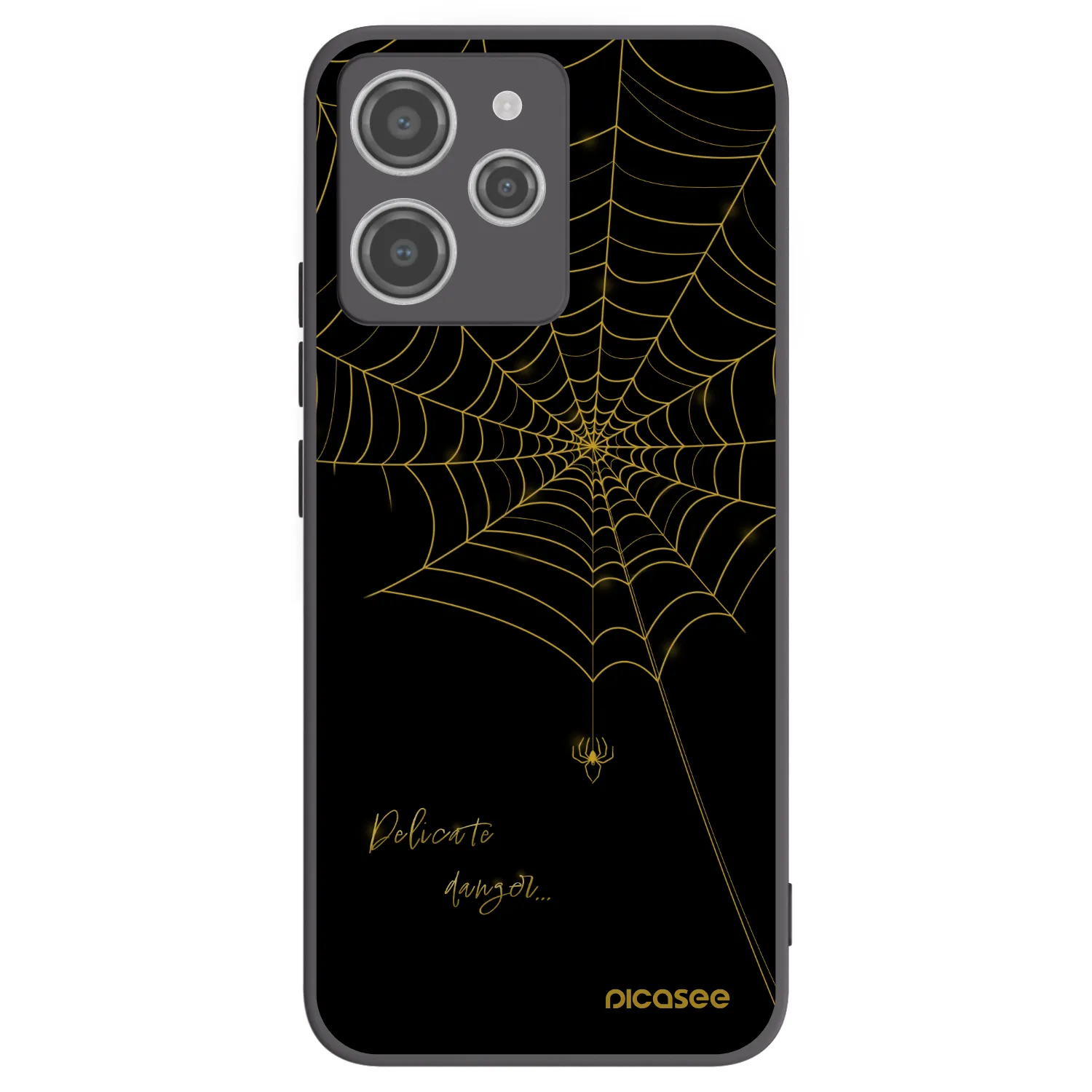 Picasee Xiaomi Redmi 12 4G Hülle - Schwarzes Silikon - Delicate danger