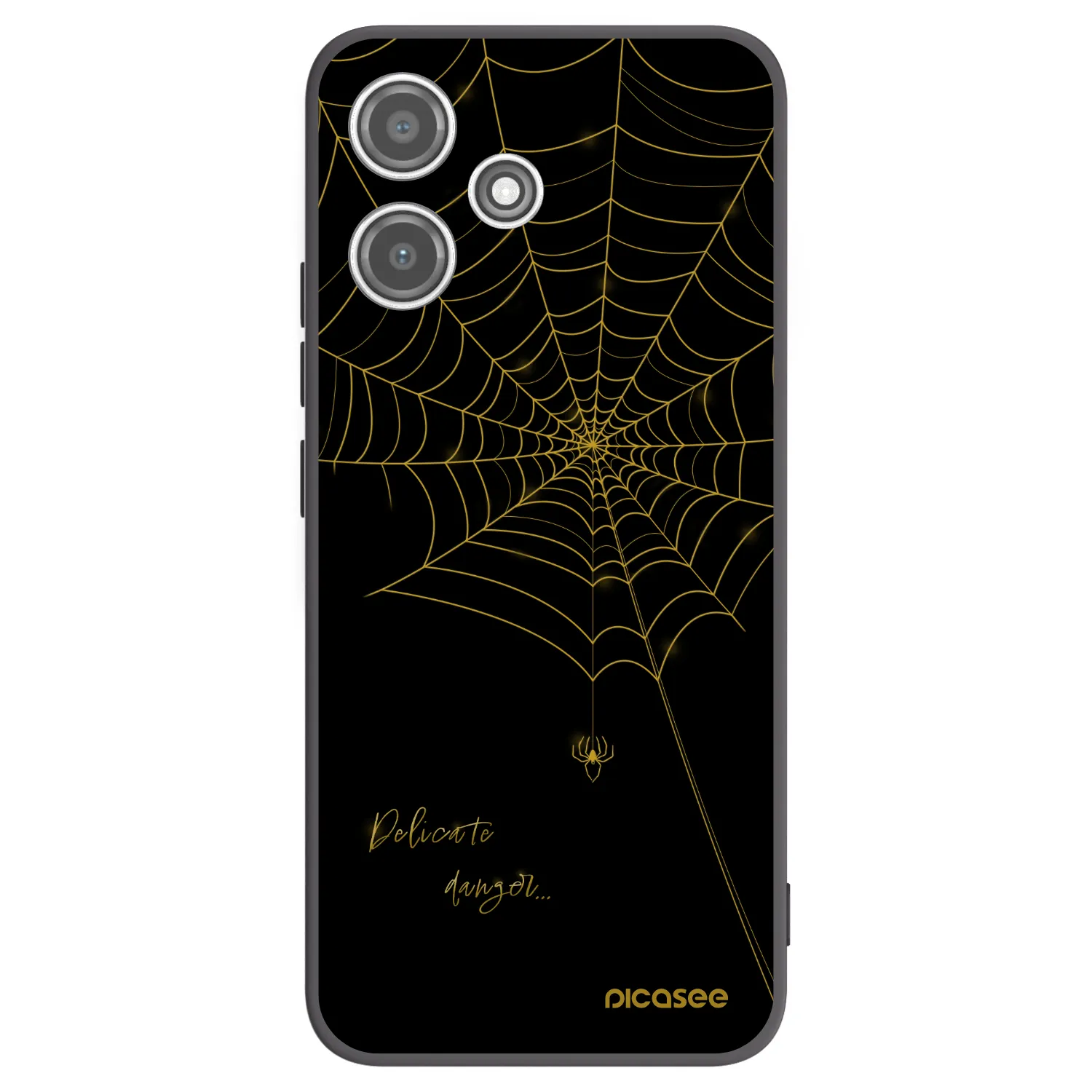 Picasee Xiaomi Redmi 12 5G Hülle - Schwarzes Silikon - Delicate danger
