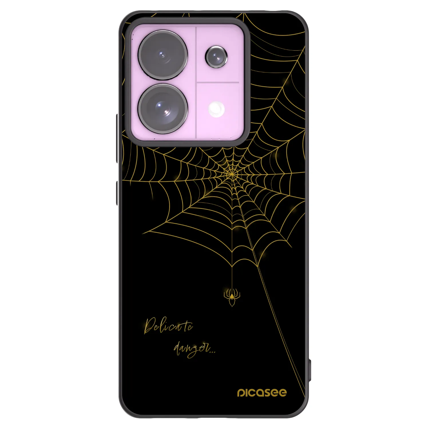 Picasee Xiaomi Redmi Note 13 Pro 5G Hülle - Schwarzes Silikon - Delicate danger
