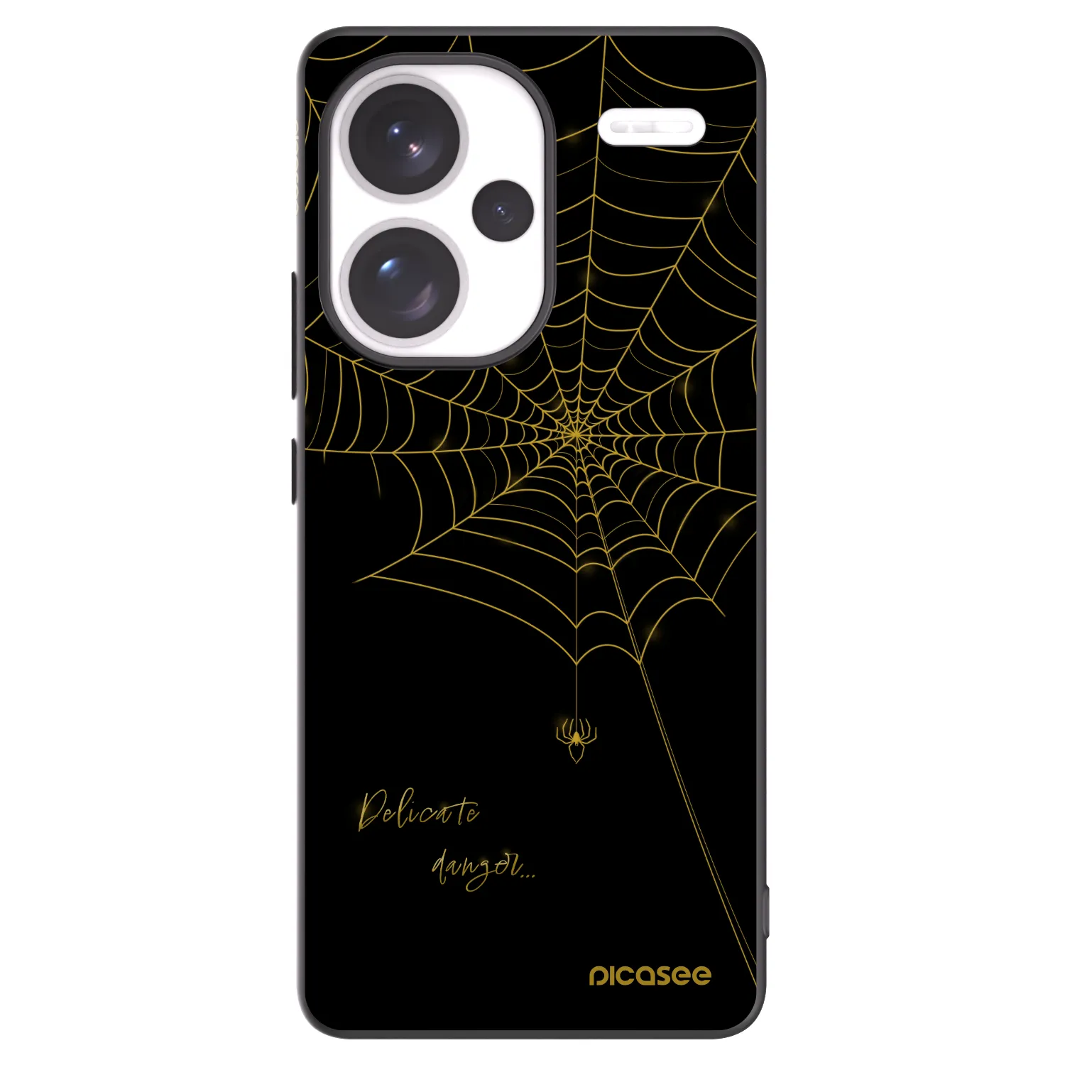 Picasee Xiaomi Redmi Note 13 Pro+ 5G Hülle - Schwarzes Silikon - Delicate danger
