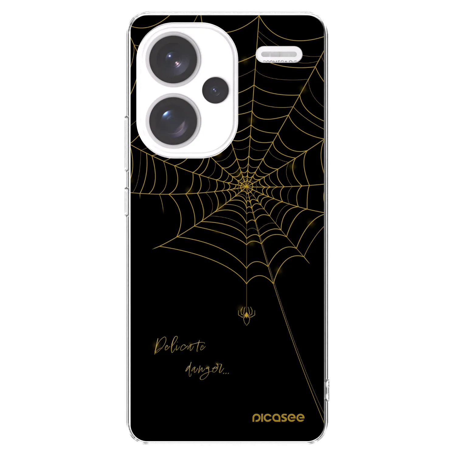Picasee Xiaomi Redmi Note 13 Pro+ 5G Hülle - Transparentes Silikon - Delicate danger