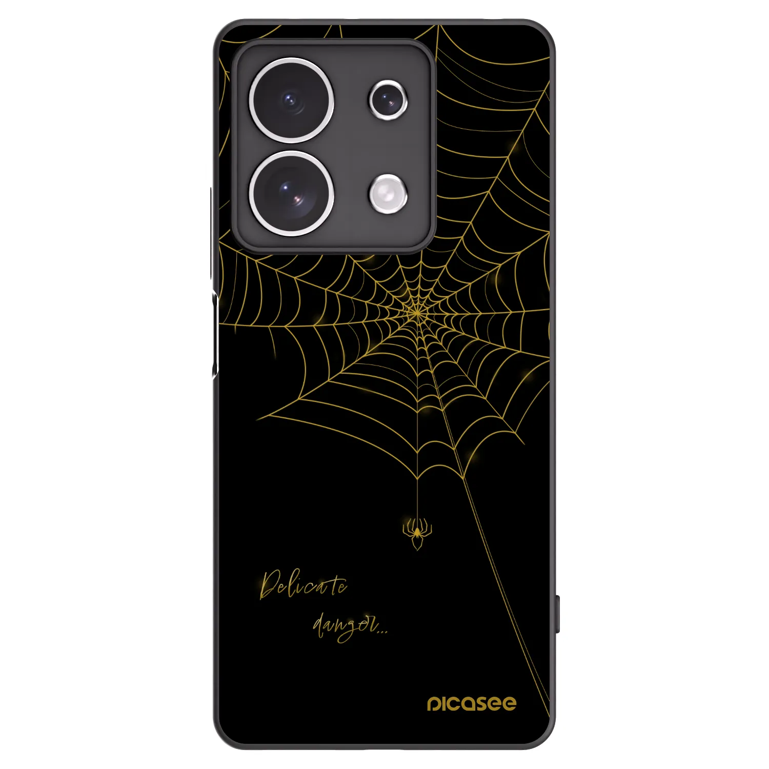 Picasee Xiaomi Redmi Note 13 4G Hülle - Schwarzes Silikon - Delicate danger