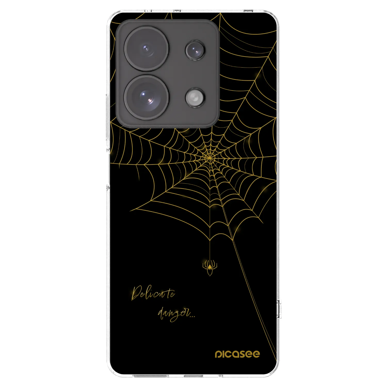 Picasee Xiaomi Redmi Note 13 Pro 4G Hülle - Transparentes Silikon - Delicate danger