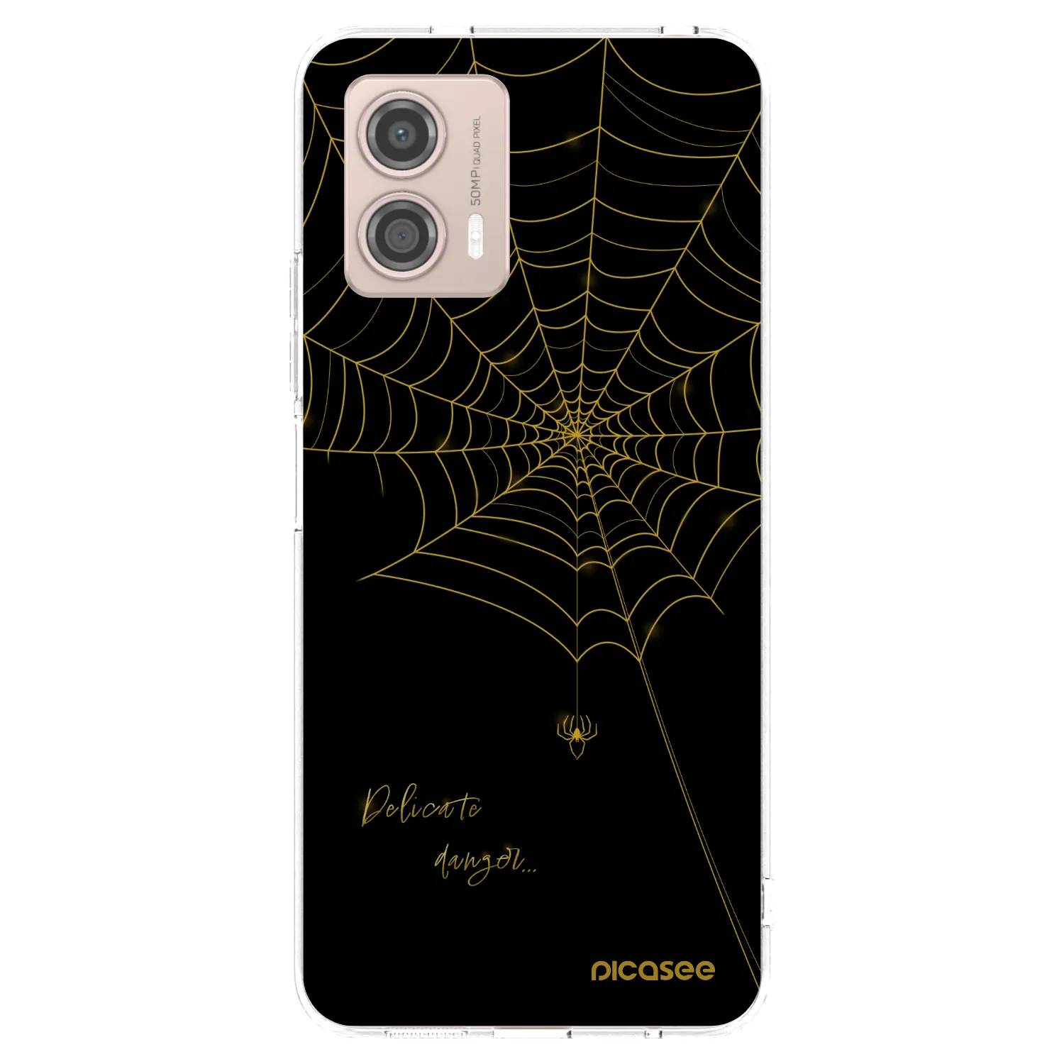 Picasee Motorola Moto G53 5G Hülle - Transparentes Silikon - Delicate danger
