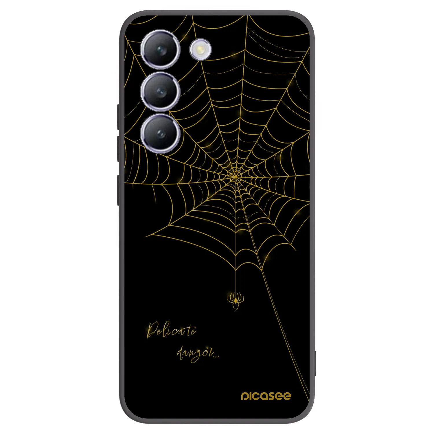 Picasee Vivo V40 SE 5G Hülle - Schwarzes Silikon - Delicate danger