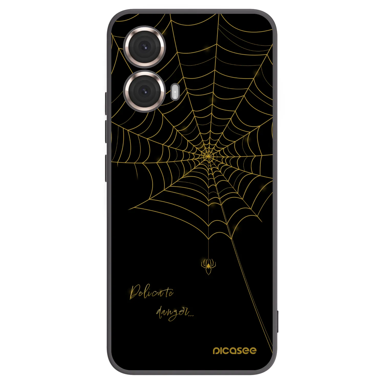 Picasee Motorola Moto G85 Hülle - Schwarzes Silikon - Delicate danger