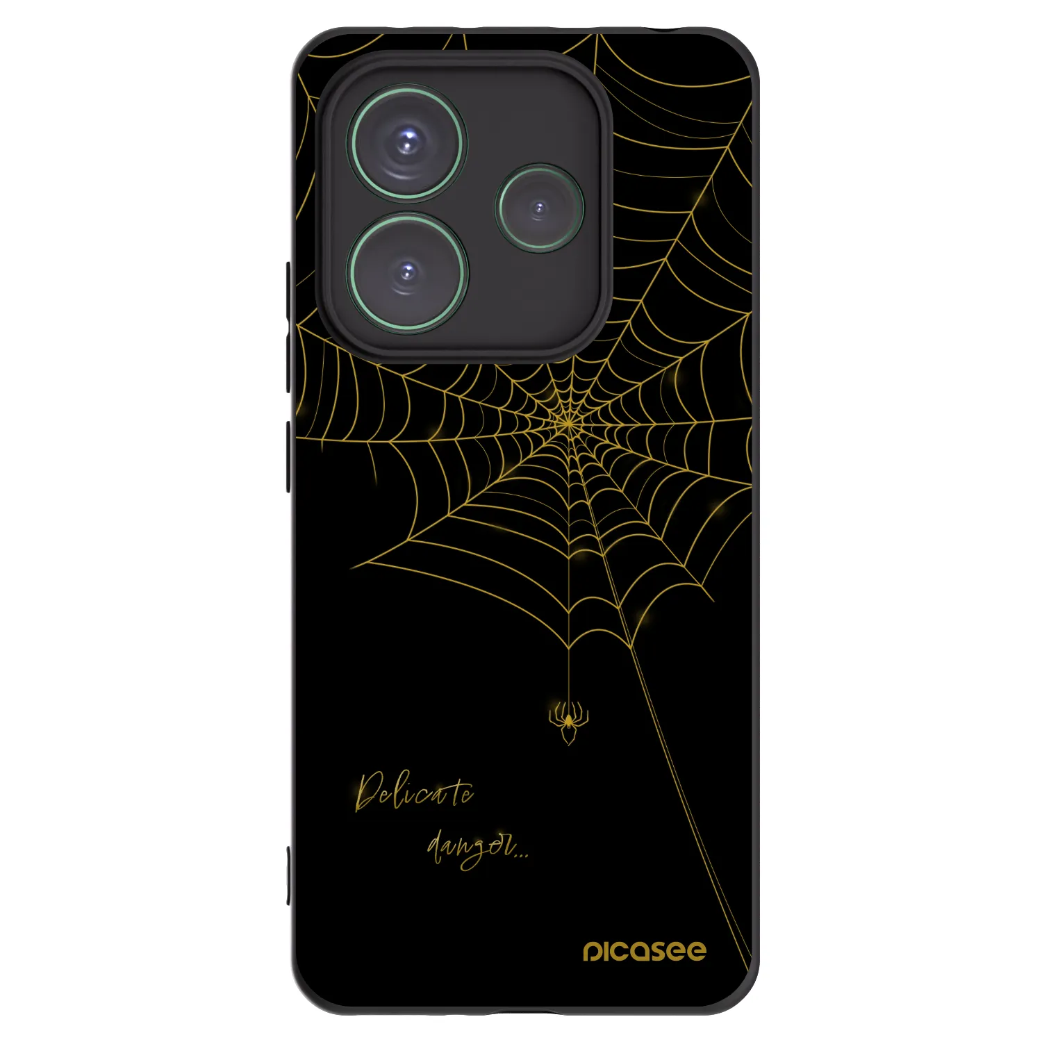 Picasee Xiaomi Redmi Note 14 5G Hülle - Schwarzes Silikon - Delicate danger