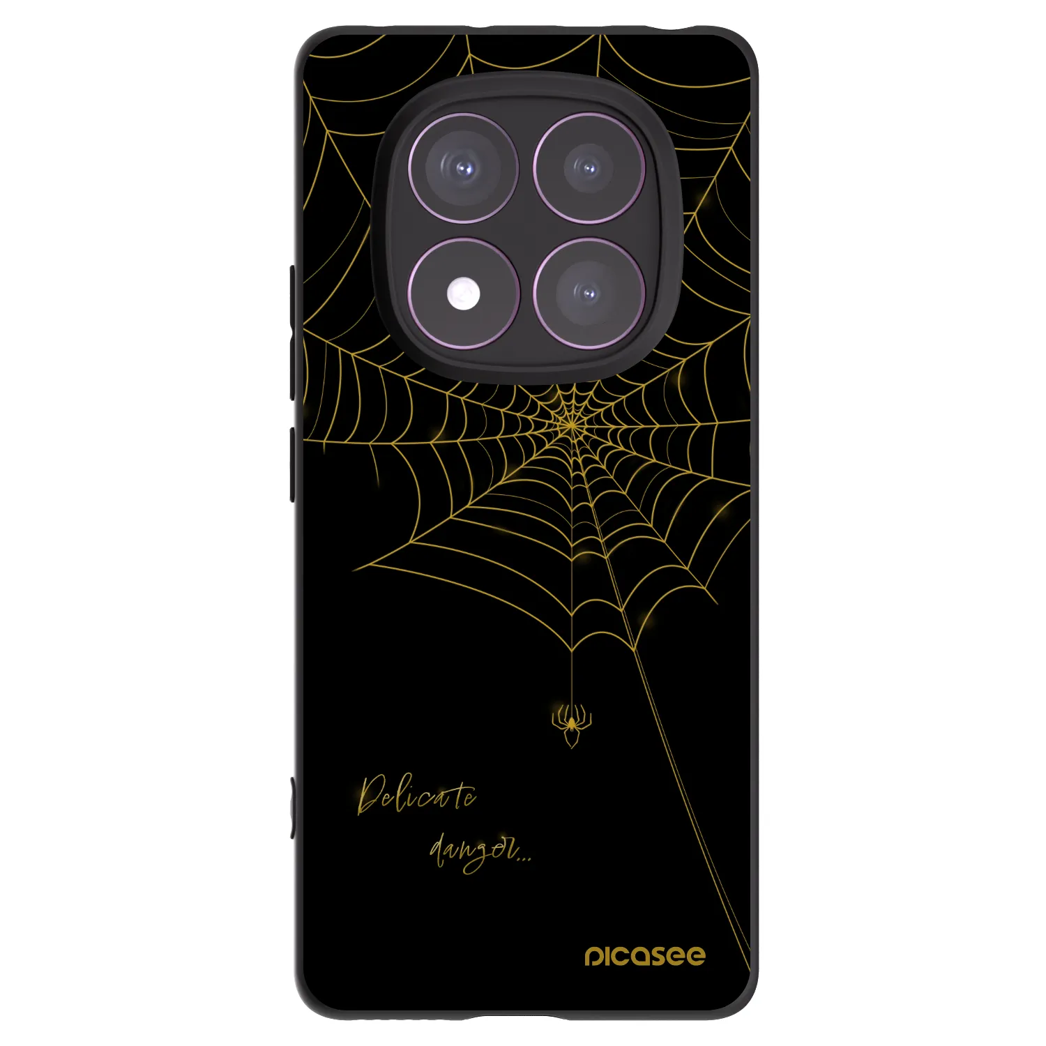 Picasee Xiaomi Redmi Note 14 Pro 4G Hülle - Schwarzes Silikon - Delicate danger
