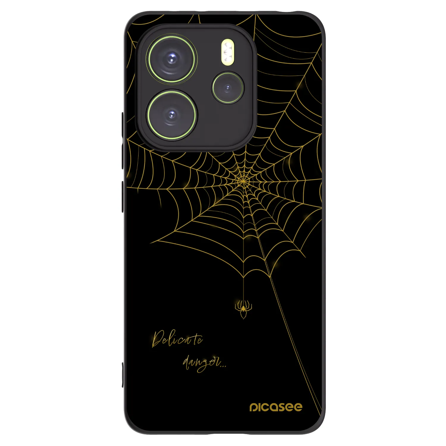 Picasee Xiaomi Redmi Note 14 4G Hülle - Schwarzes Silikon - Delicate danger