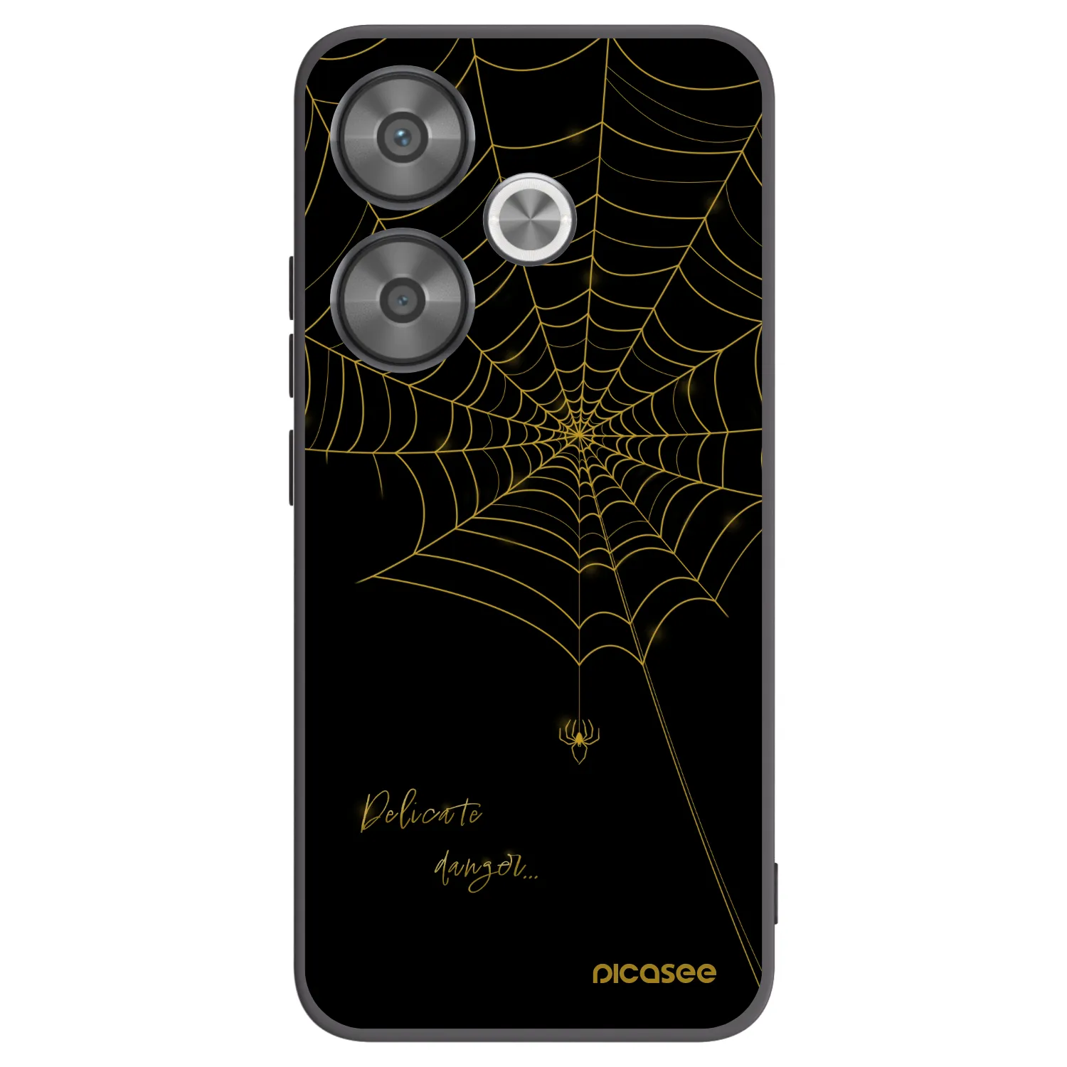 Picasee Xiaomi Poco F6 Hülle - Schwarzes Silikon - Delicate danger