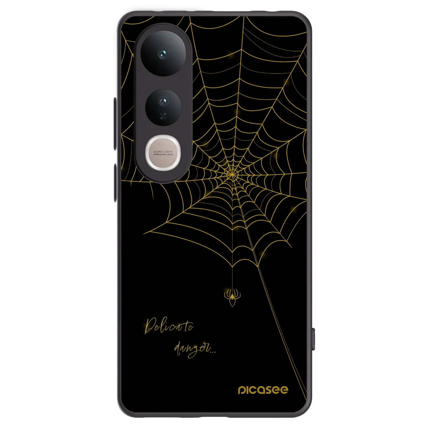 Picasee Vivo V50 Lite 5G Hülle - Schwarzes Silikon - Delicate danger