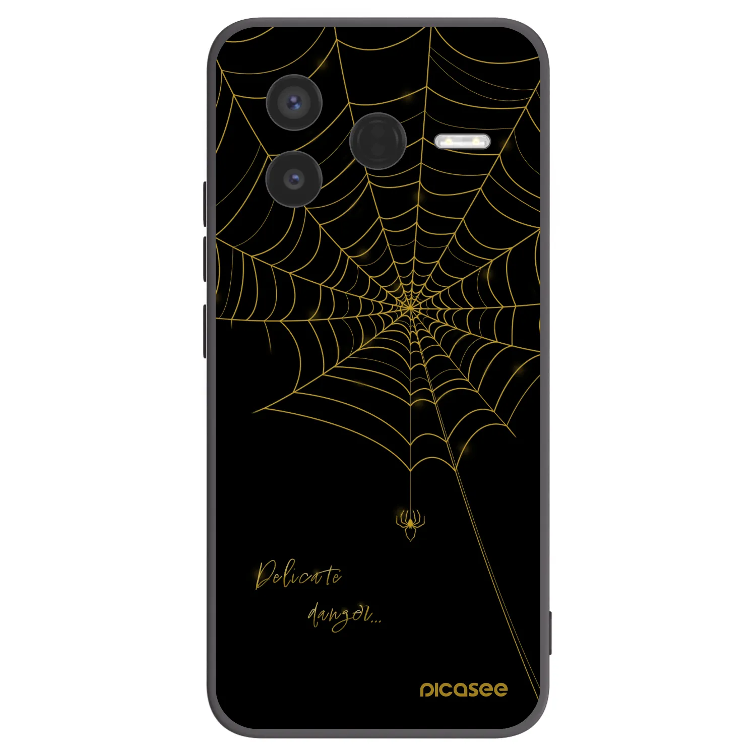 Picasee Xiaomi Poco F7 Pro 5G Hülle - Schwarzes Silikon - Delicate danger
