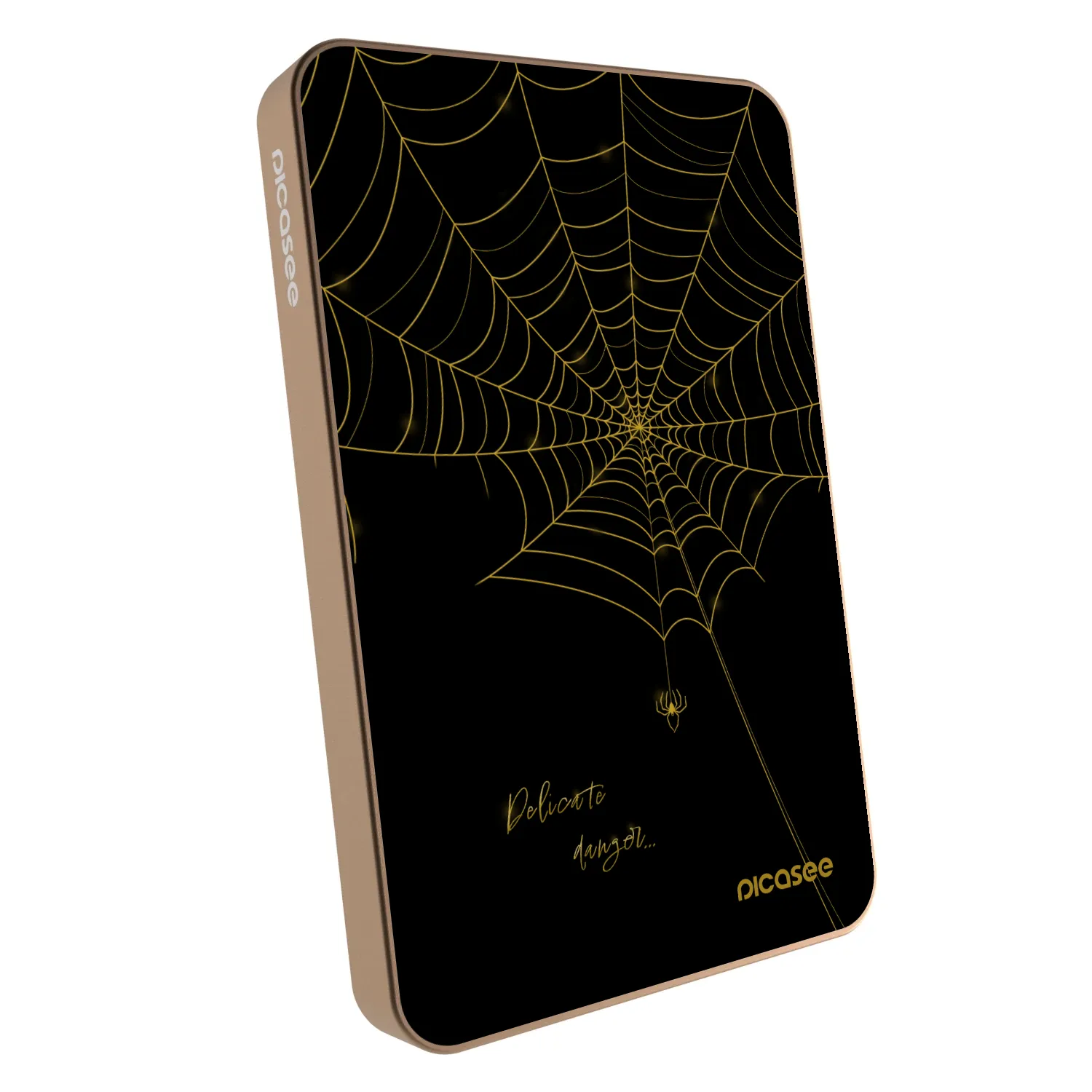 Picasee Powerbank mit MagSafe 5 000 mAh Golden - Delicate danger