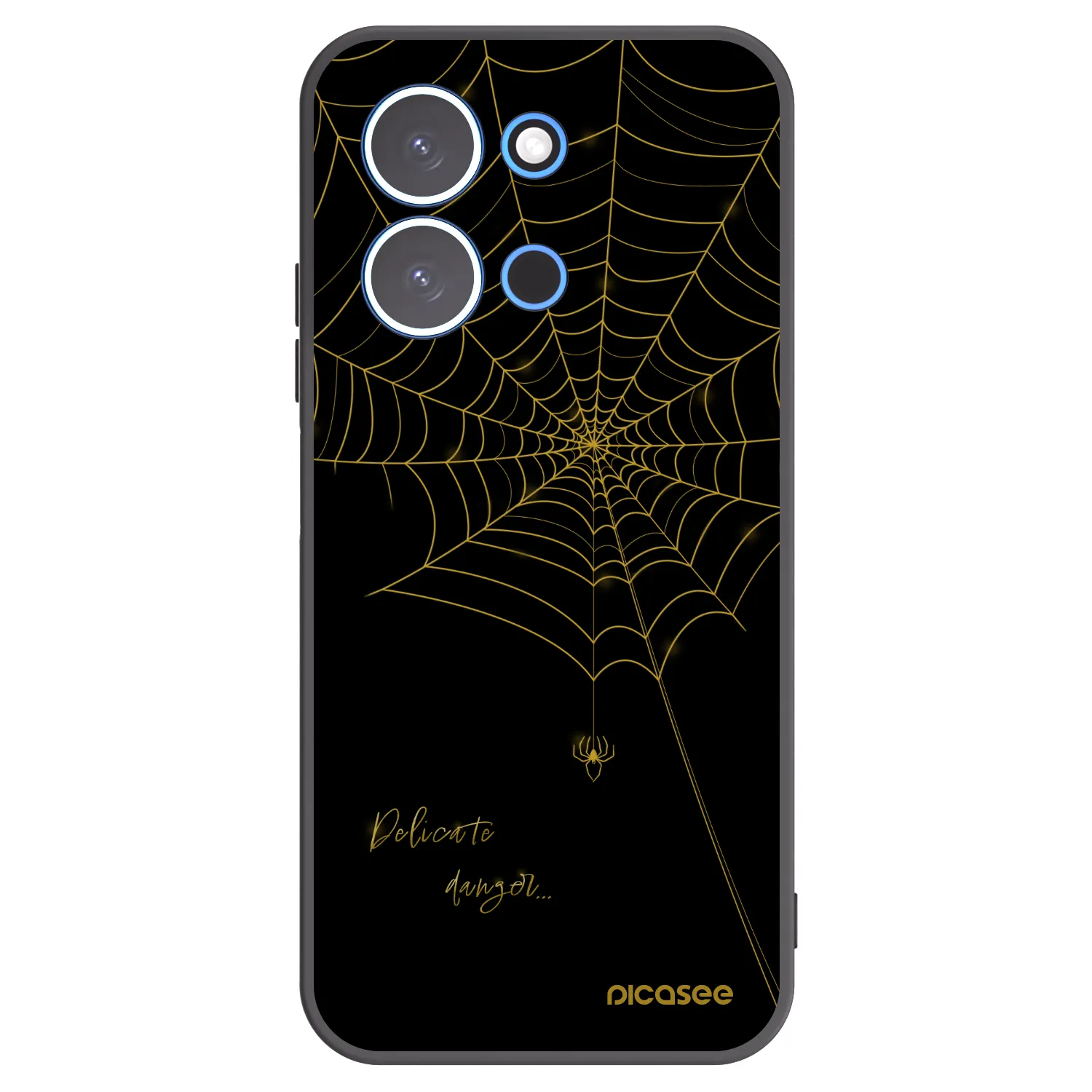 Picasee Xiaomi Redmi 15C 4G Hülle - Schwarzes Silikon - Delicate danger