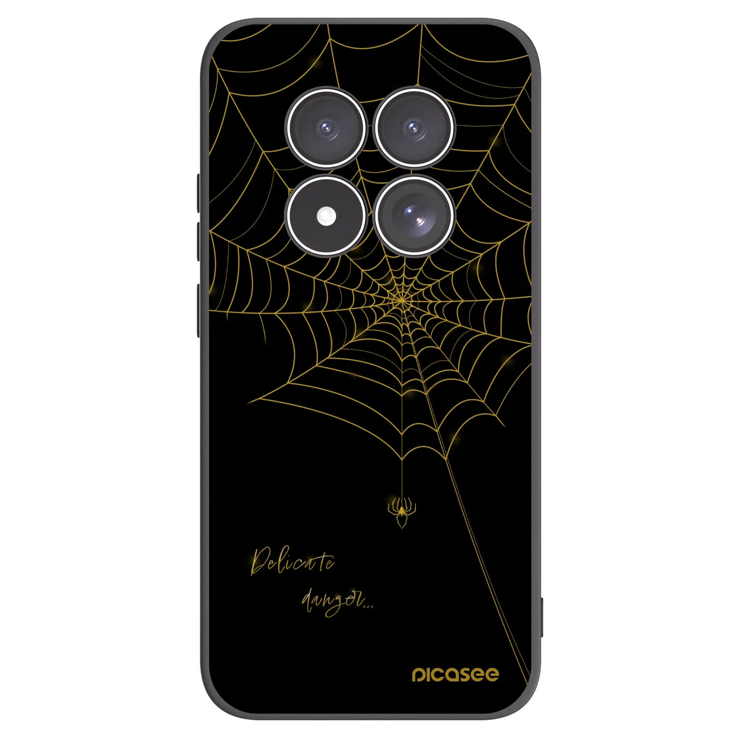Picasee Xiaomi Redmi Note 15 Pro 4G Hülle - Schwarzes Silikon - Delicate danger