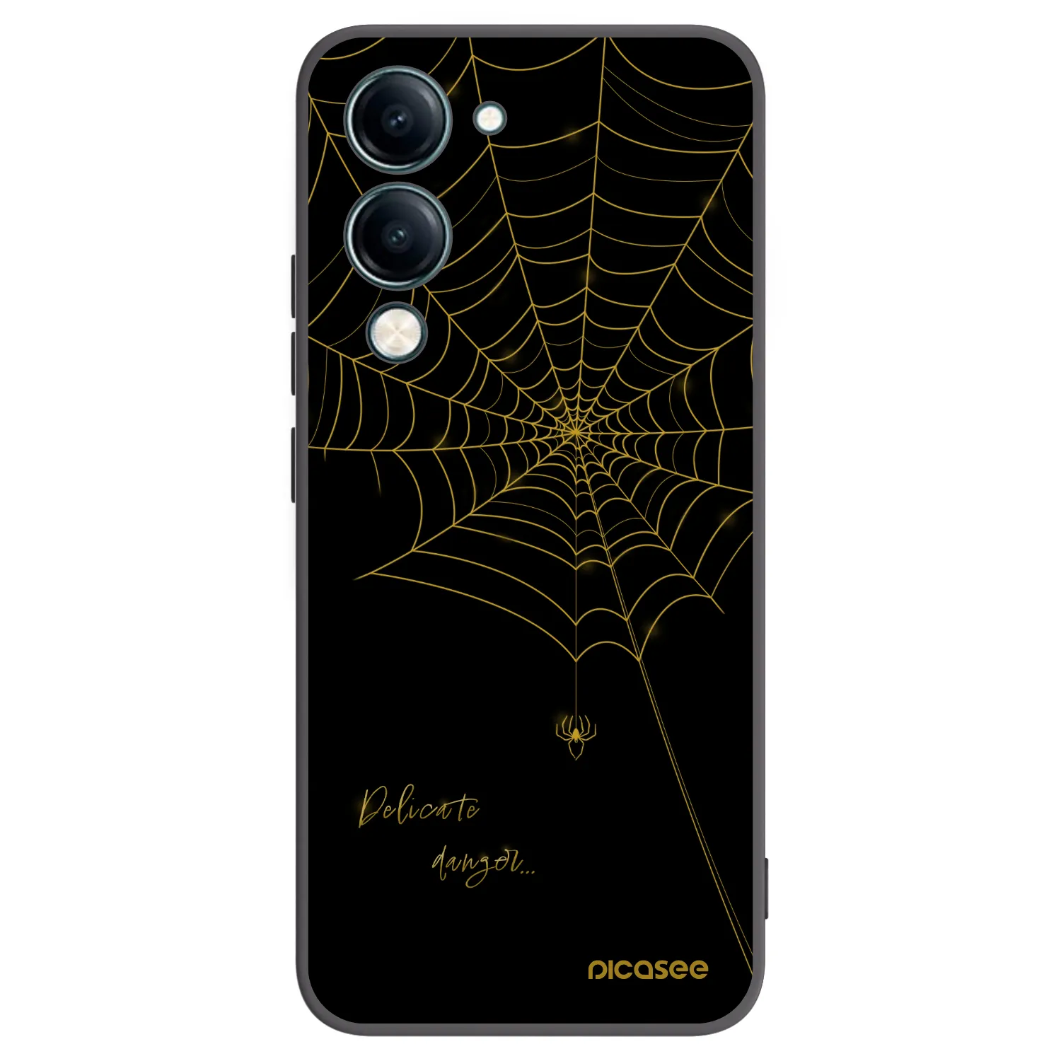 Picasee Vivo Y29s 5G Hülle - Schwarzes Silikon - Delicate danger
