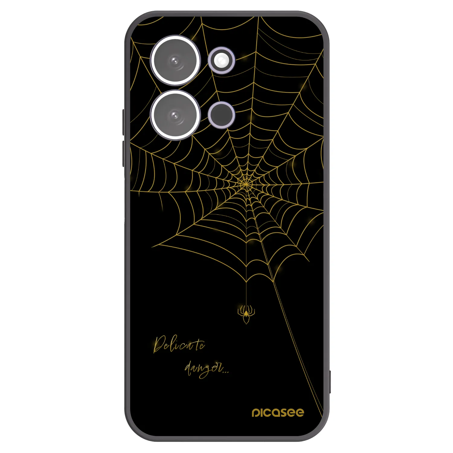 Picasee Xiaomi Redmi 15C 5G Hülle - Schwarzes Silikon - Delicate danger