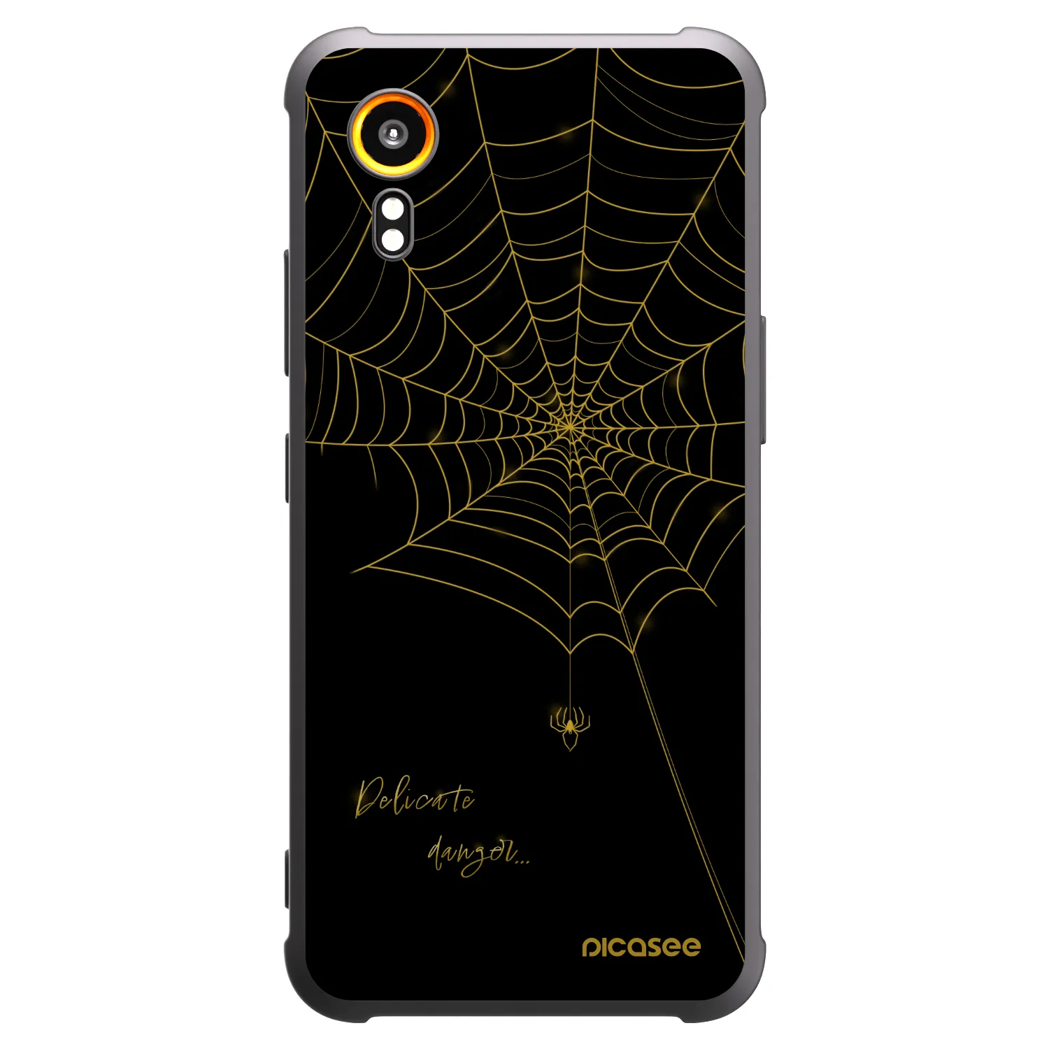 Picasee Samsung Galaxy XCover 7 Hülle - Schwarzes Silikon - Delicate danger