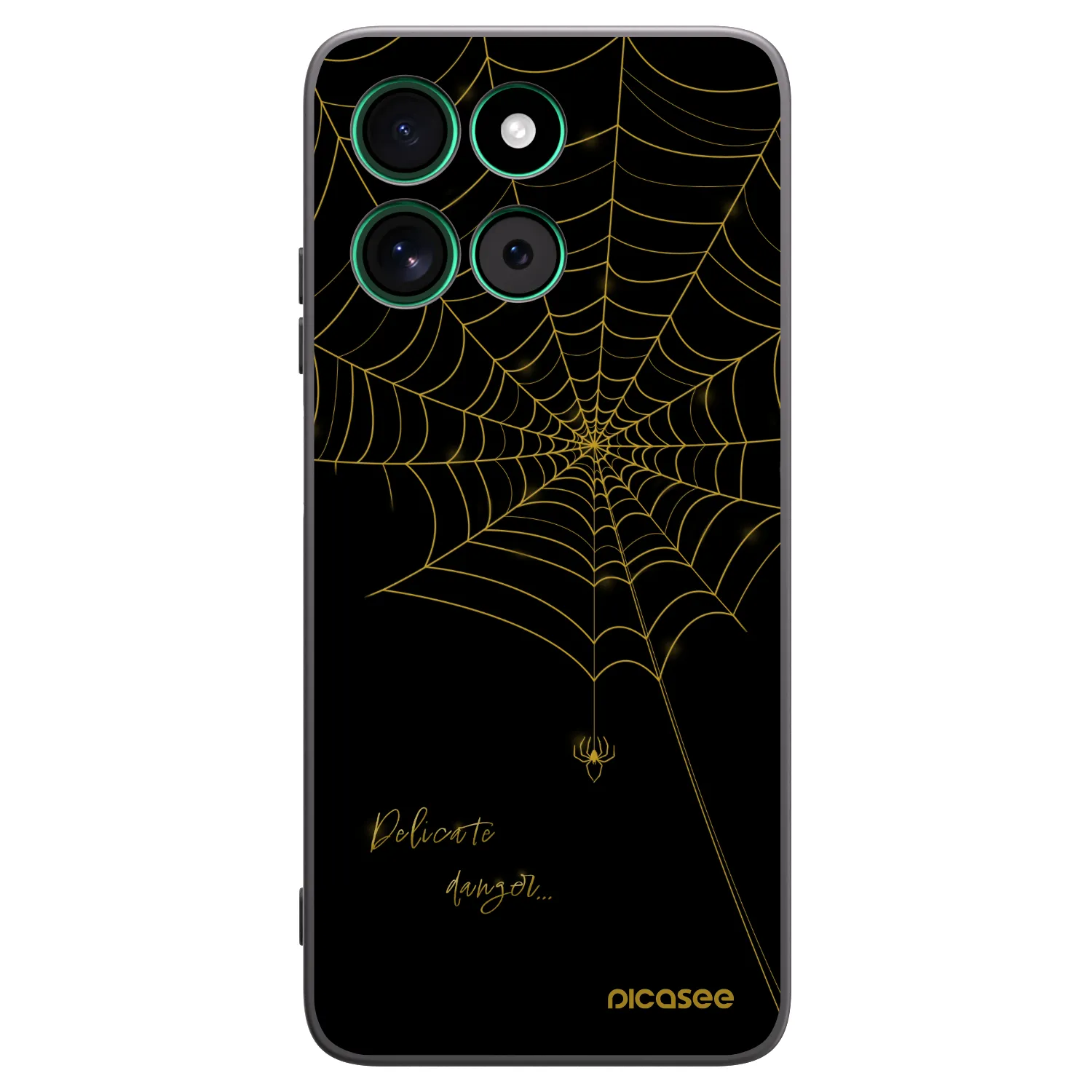 Picasee Motorola Moto G57 Power Hülle - Schwarzes Silikon - Delicate danger