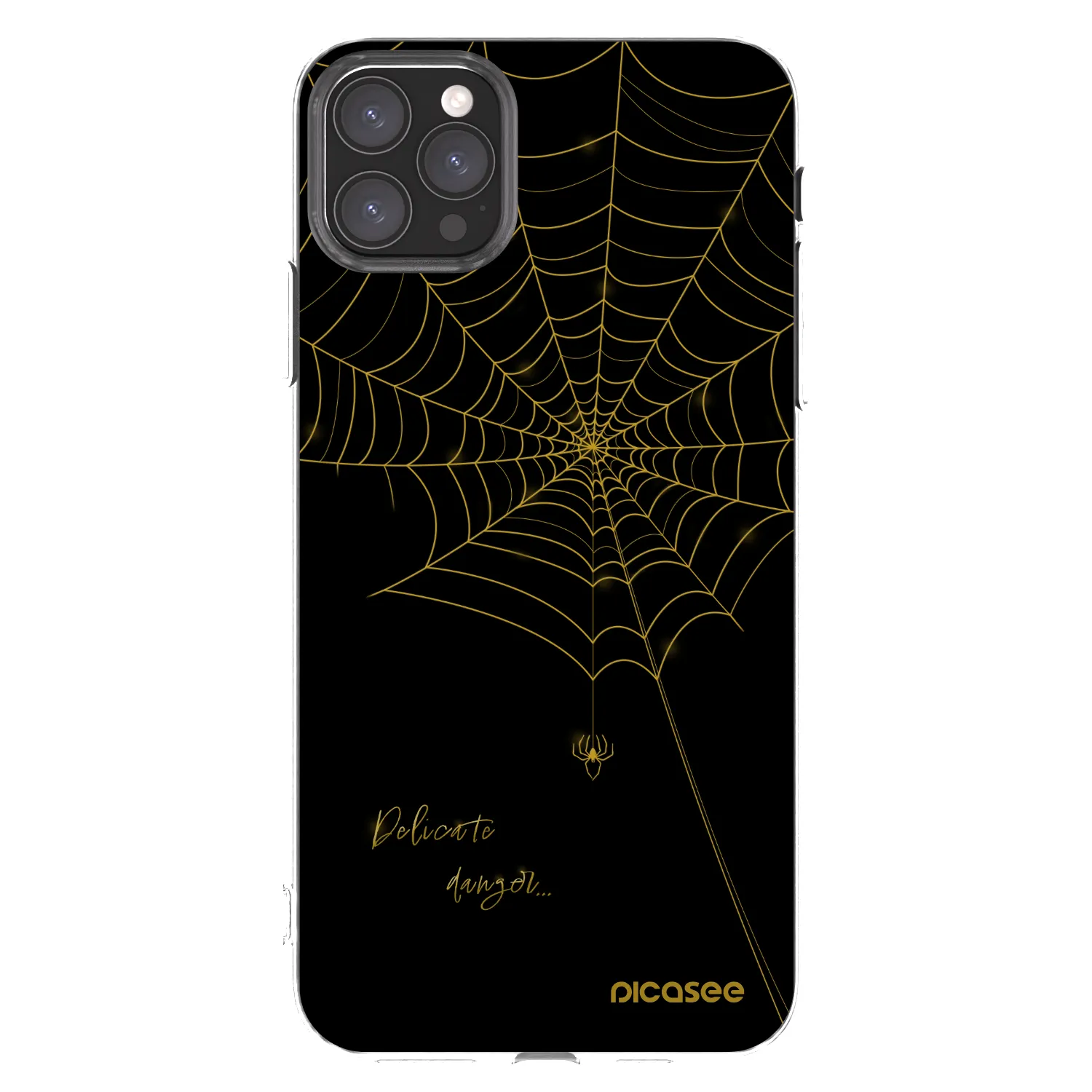 Picasee Apple iPhone 11 Pro Max Hülle - Transparentes Silikon - Delicate danger