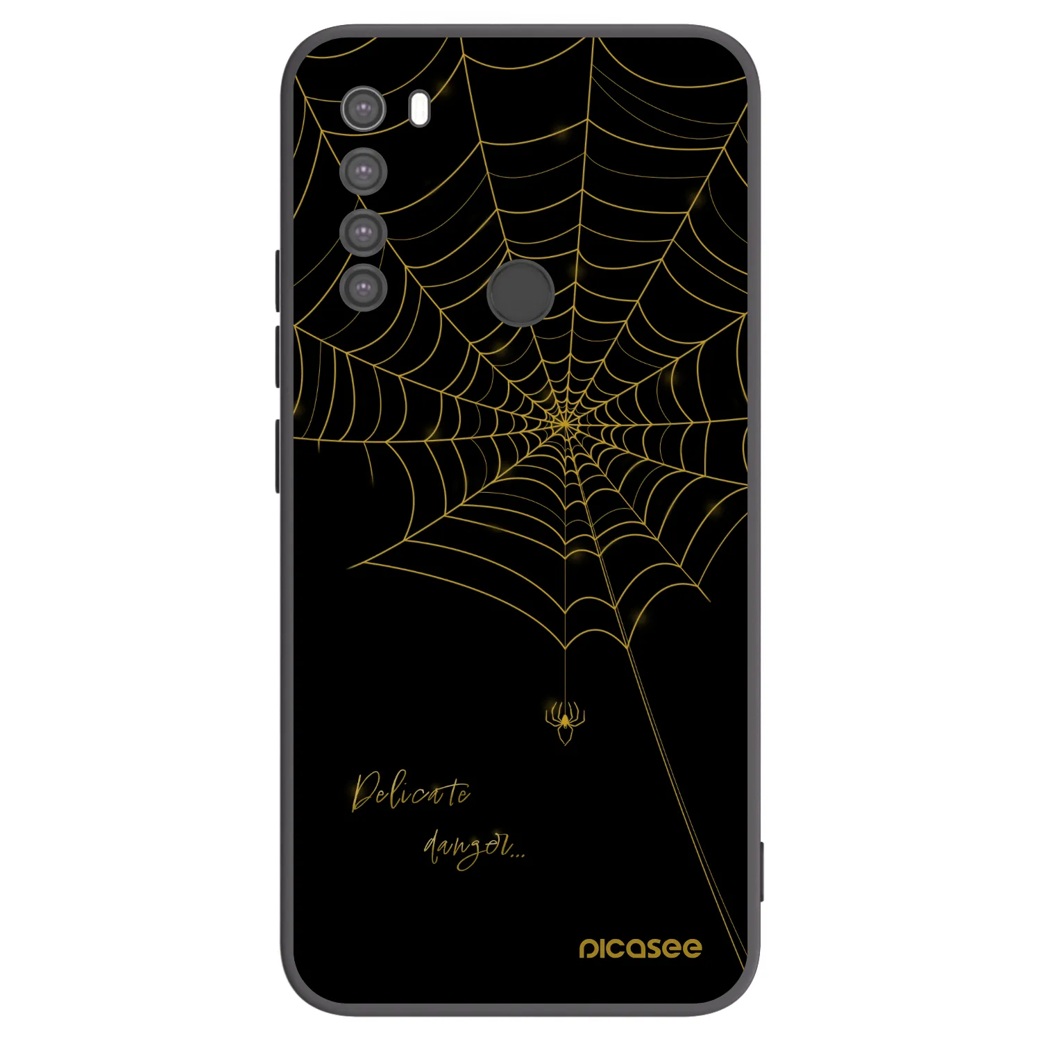 Picasee Xiaomi Redmi Note 8 Hülle - Schwarzes Silikon - Delicate danger
