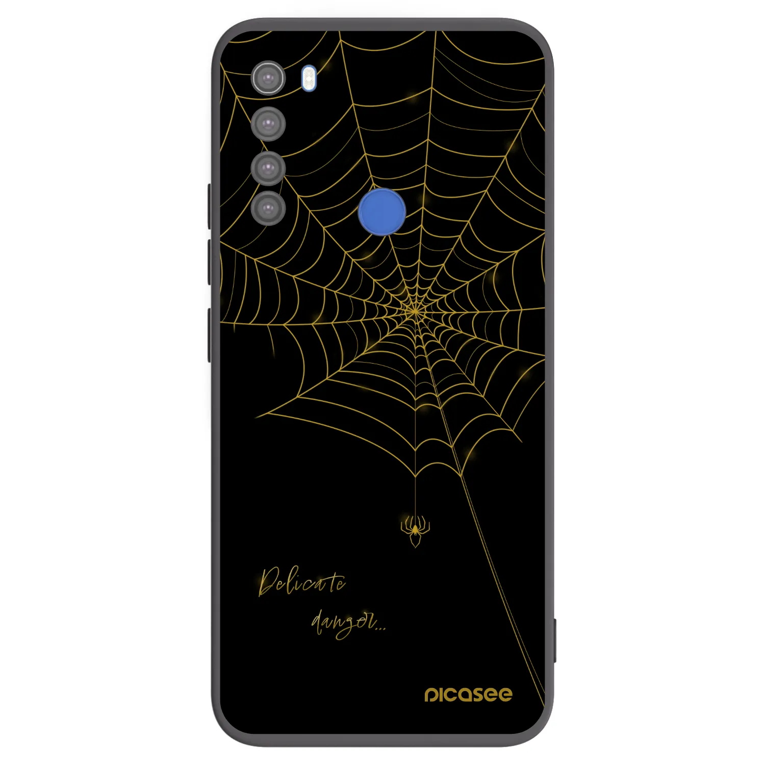 Picasee Xiaomi Redmi Note 8T Hülle - Schwarzes Silikon - Delicate danger