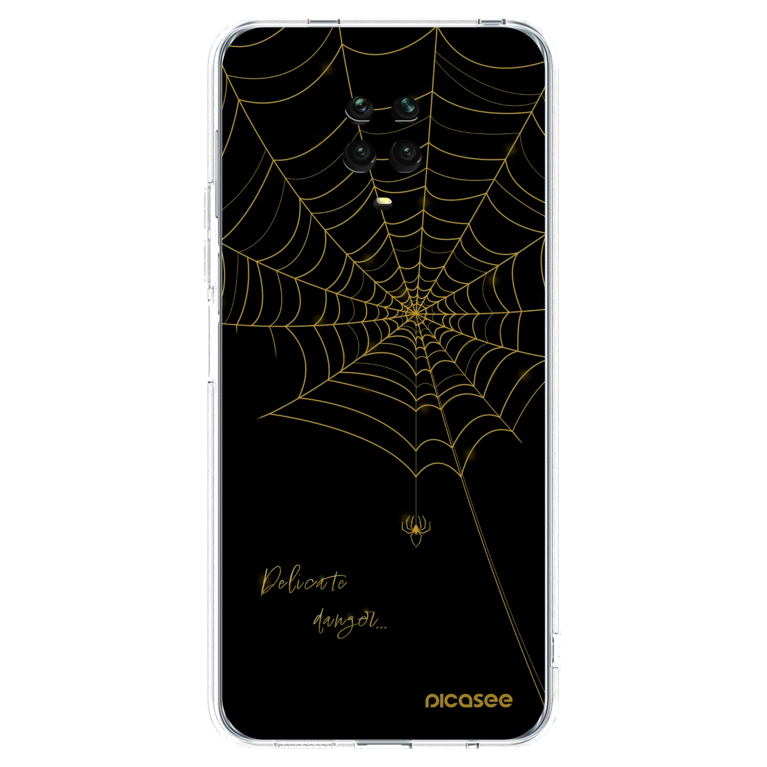 Picasee Xiaomi Redmi Note 9 Pro Hülle - Transparentes Silikon - Delicate danger