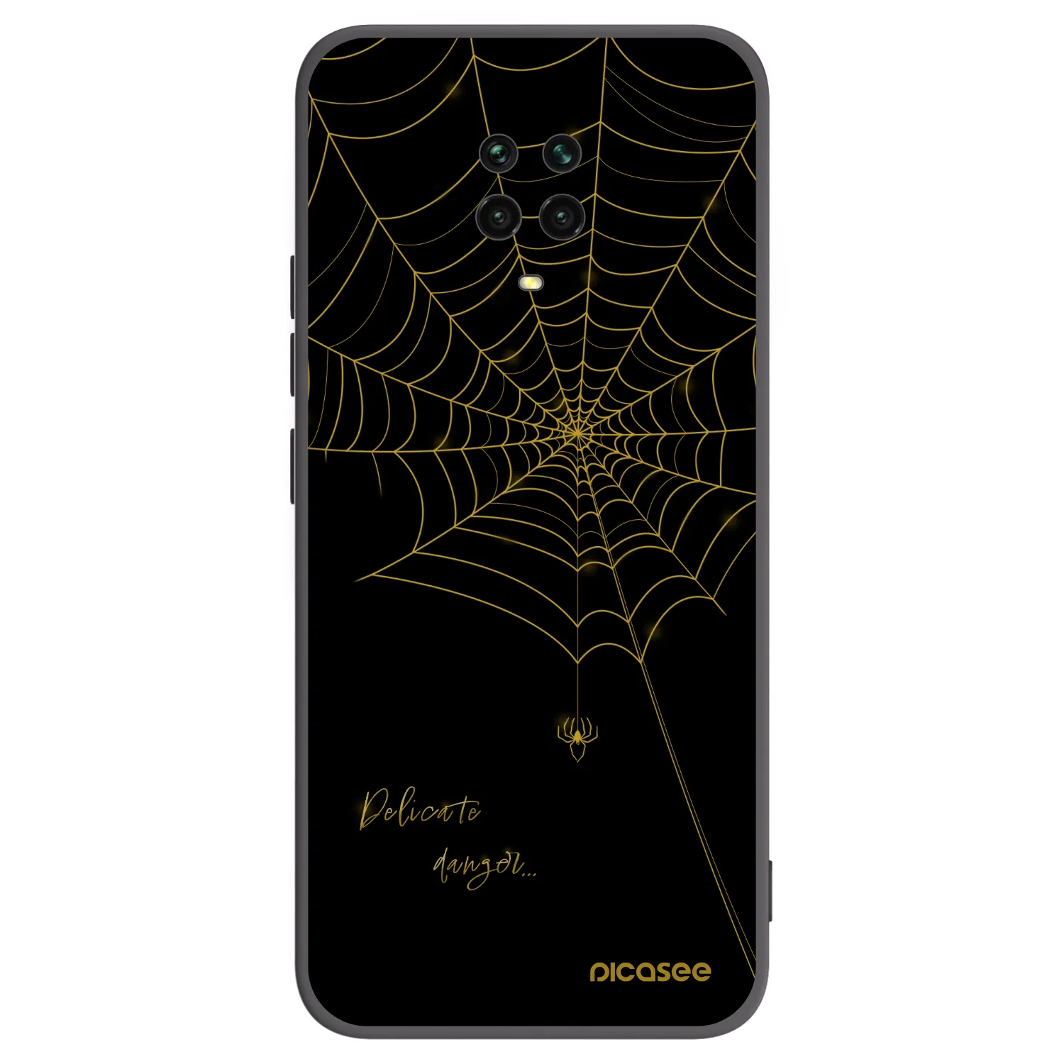Picasee Xiaomi Redmi Note 9 Pro Hülle - Schwarzes Silikon - Delicate danger