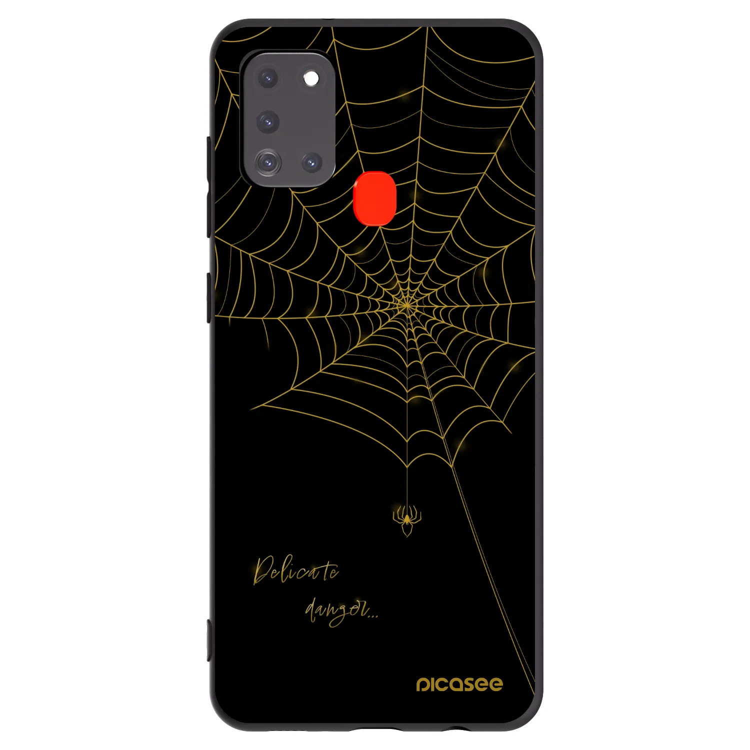 Picasee Samsung Galaxy A21s Hülle - Schwarzes Silikon - Delicate danger