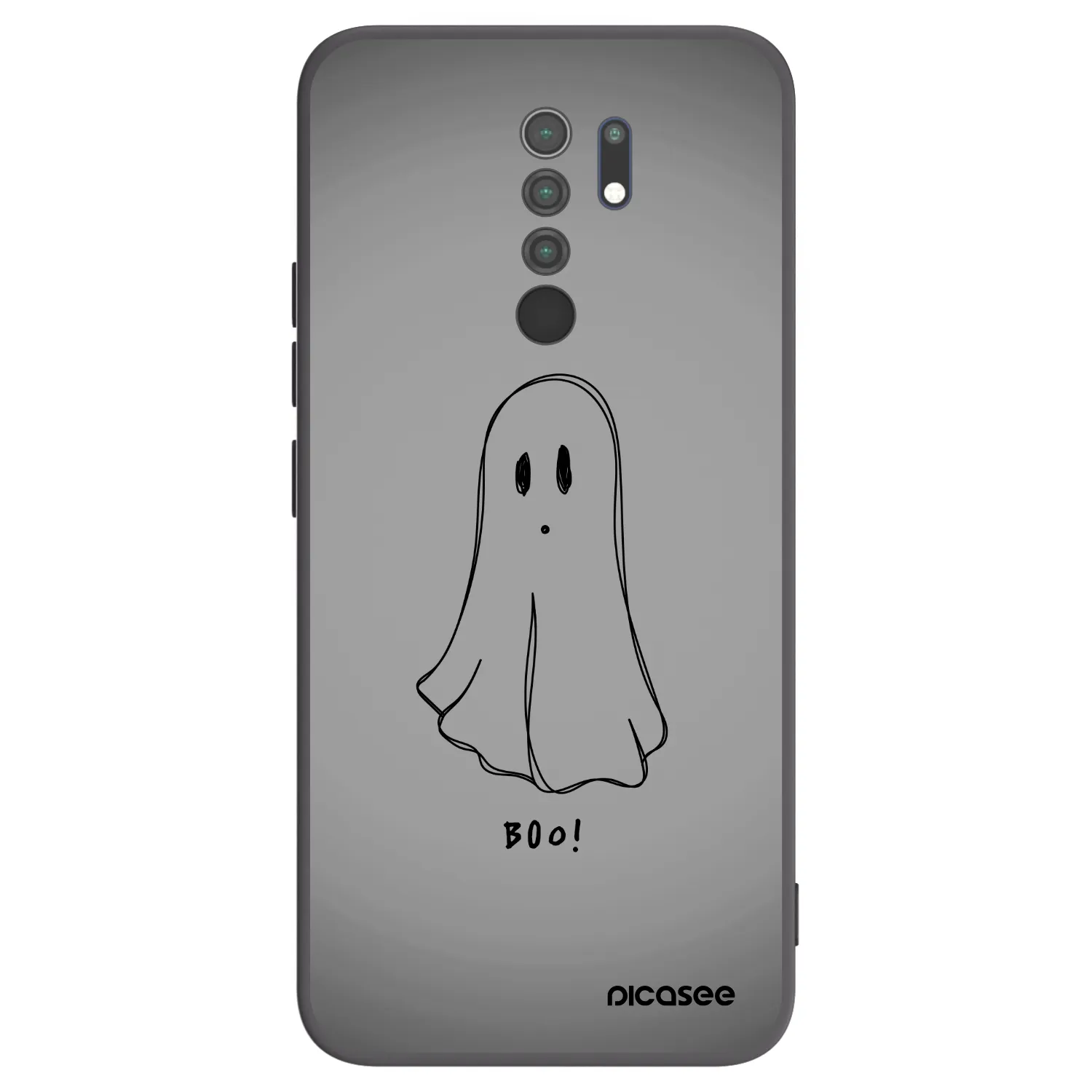 Picasee Xiaomi Redmi 9 Hülle - Schwarzes Silikon - Ghost
